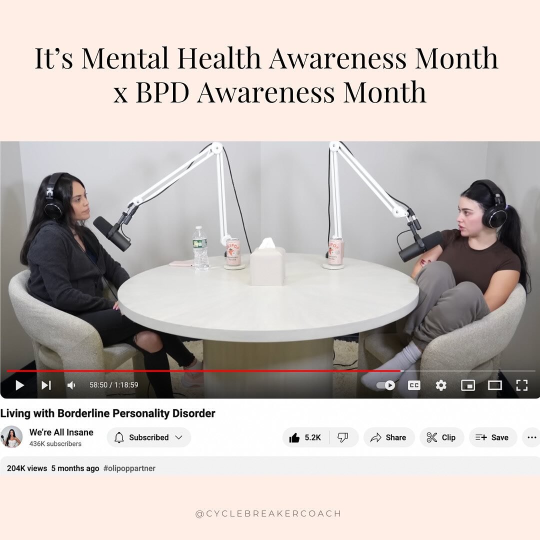 Swipe Right ➡️

It&rsquo;s #mentalhealthawarenessmonth x #bpdawarenessmonth!⚡️🧠

I sat down in October to record my @wereallinsanepodcast interview with @devorahlazar. It remains my most vulnerable interview to date. I&rsquo;m thankful it&rsquo;s be