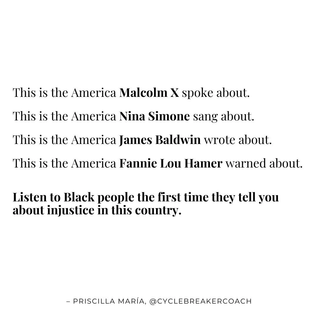 Dear non-Black people...

Let&rsquo;s honor Black History Month by learning, believing, and implementing what Black activists have been telling us for generations.

I am an advocate. I will continue to use my platform to amplify Black and Brown voice