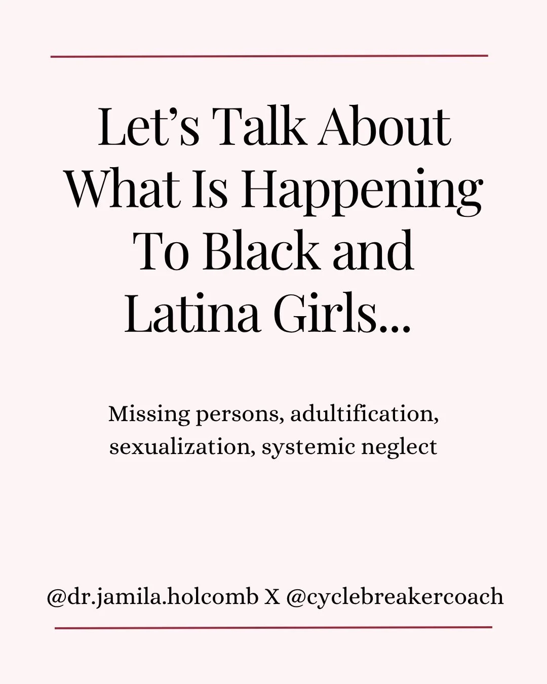 Black, Latina, and Afro-Latina girls go missing every day, yet their cases rarely make headlines. This is what&rsquo;s known as &ldquo;Missing White Woman Syndrome,&rdquo; where white victims receive disproportionate media attention while girls of co