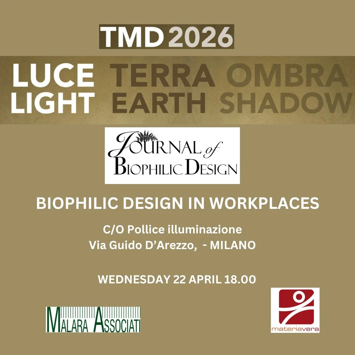 We debut at the Salone Milan April 2026 - come to our talk on 22 April 