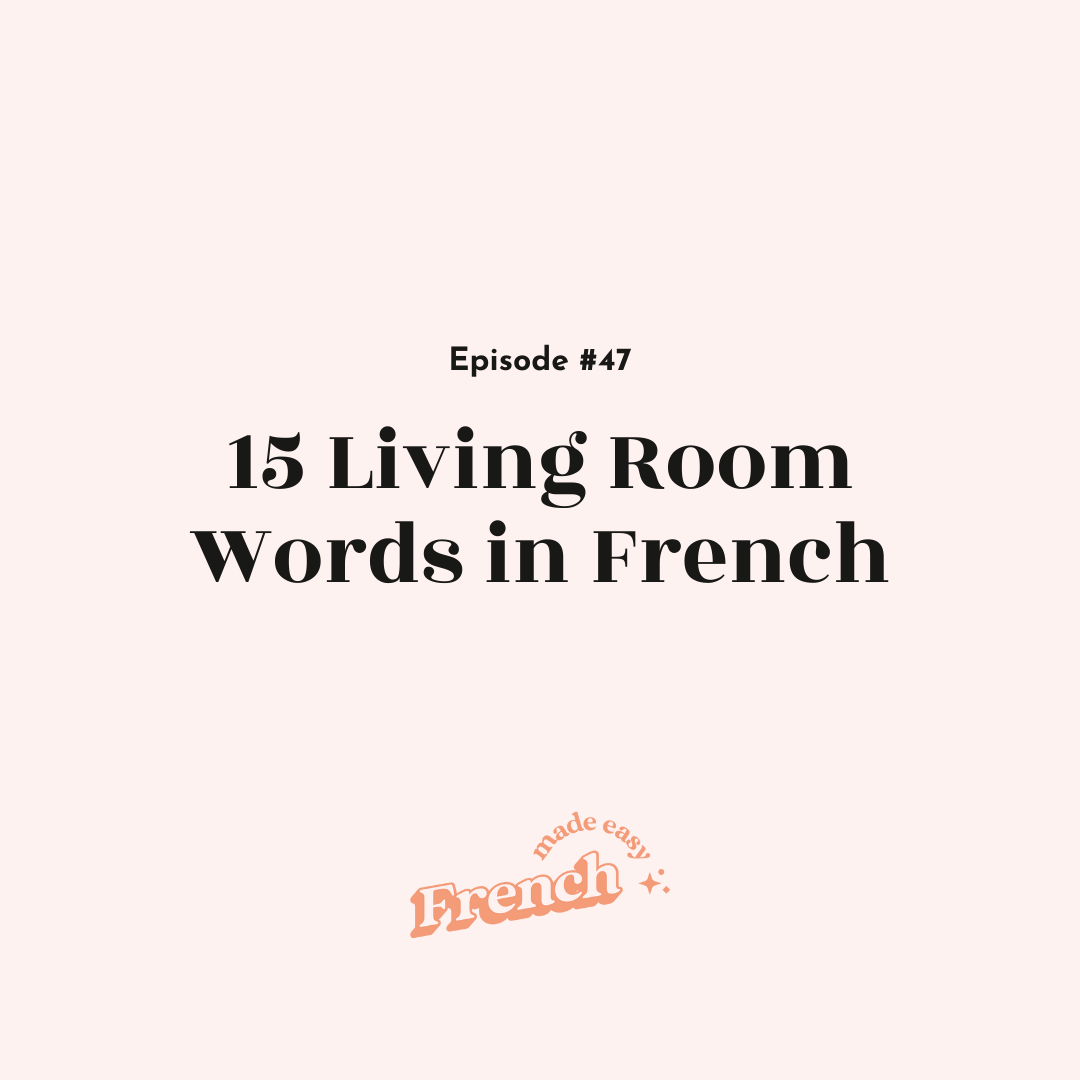 47 - 15 Living Room Words in French