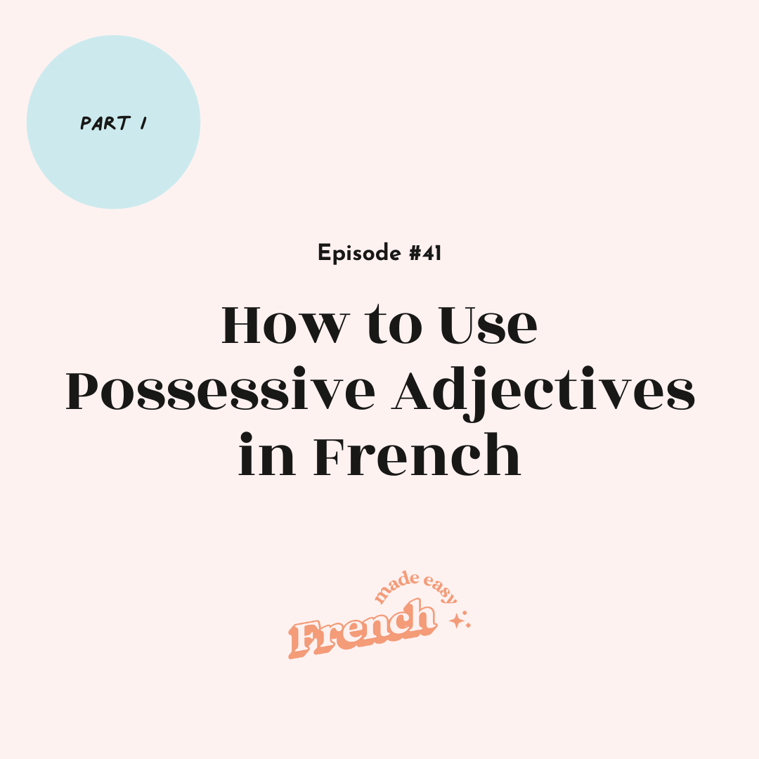 41 - How to Use Possessive Adjectives in French (Part I)