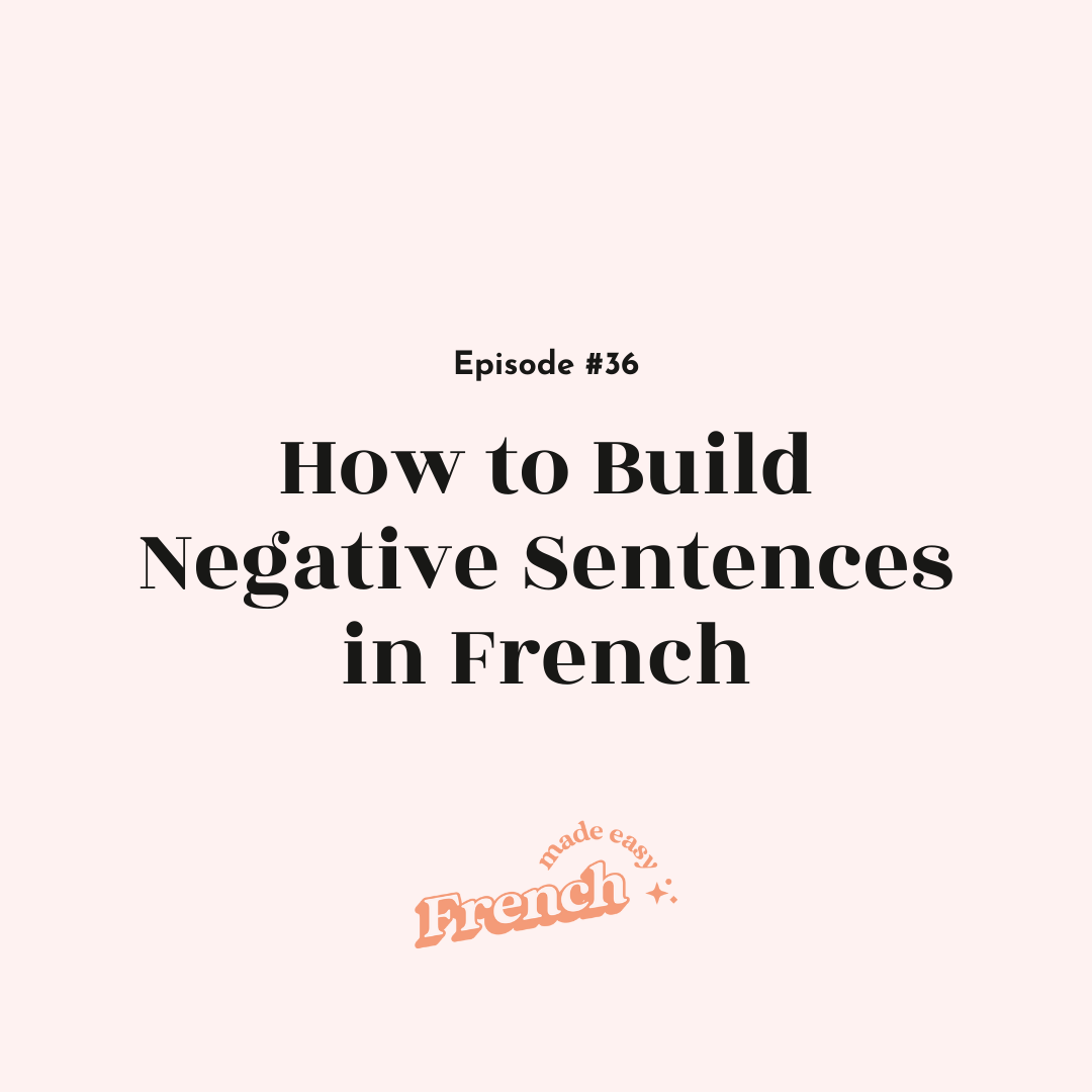 36 - How to Build Negative Sentences in French