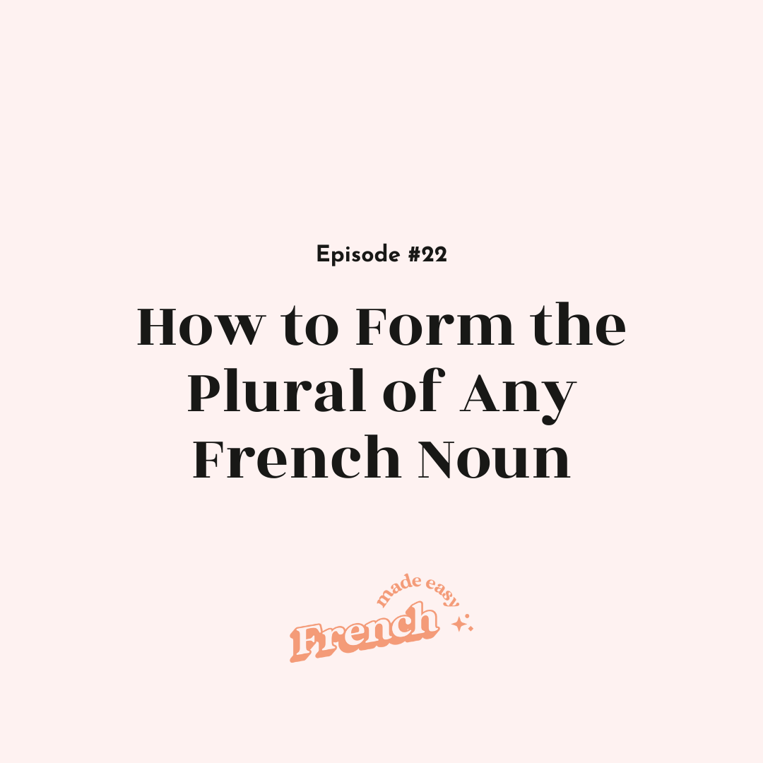 22 - How to Form the Plural of Any French Noun