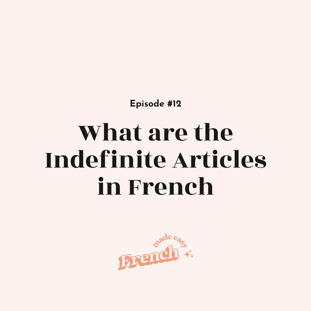 12 - How to Say "a" in French (French Indefinite Articles)