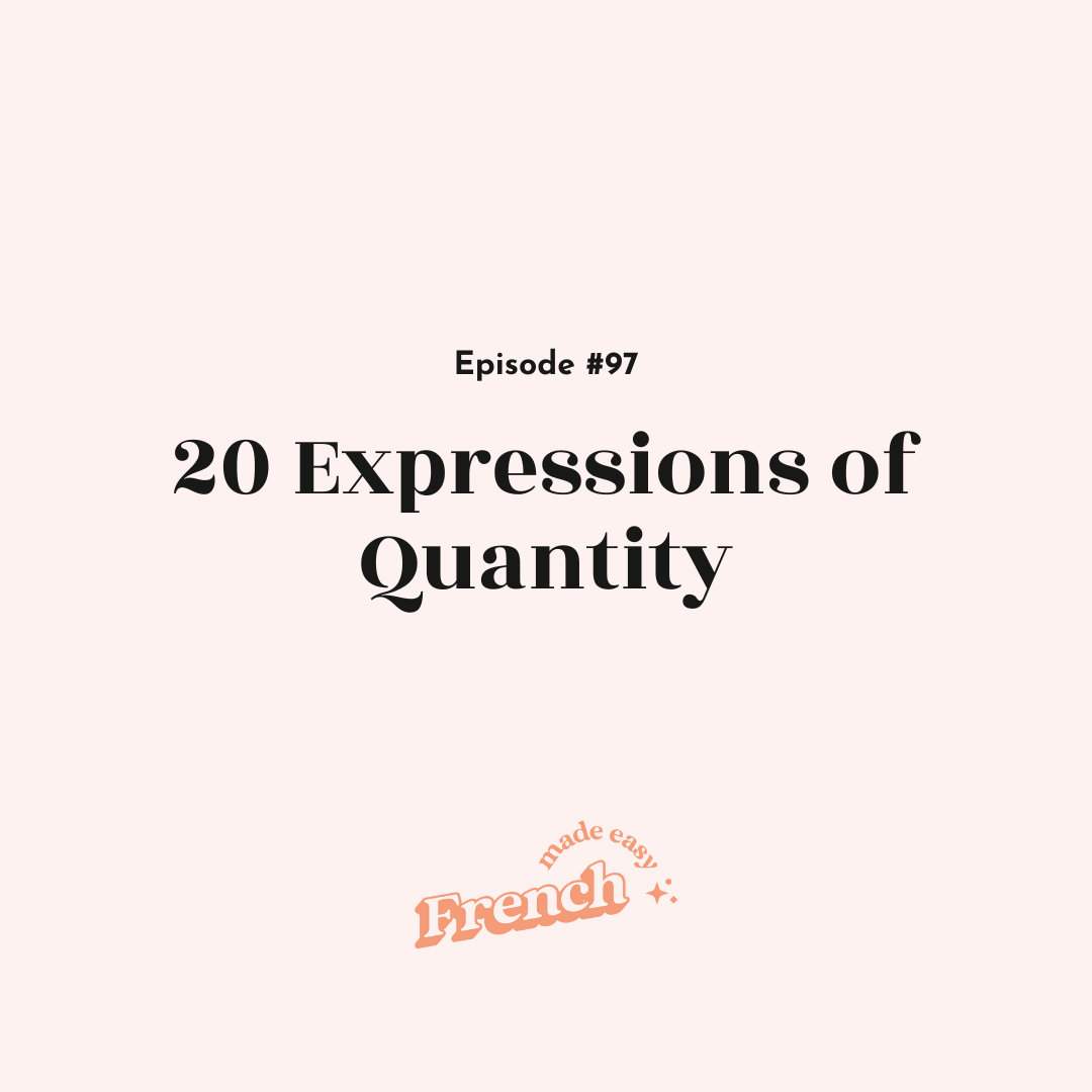97 - 20 Expressions of Quantity in French
