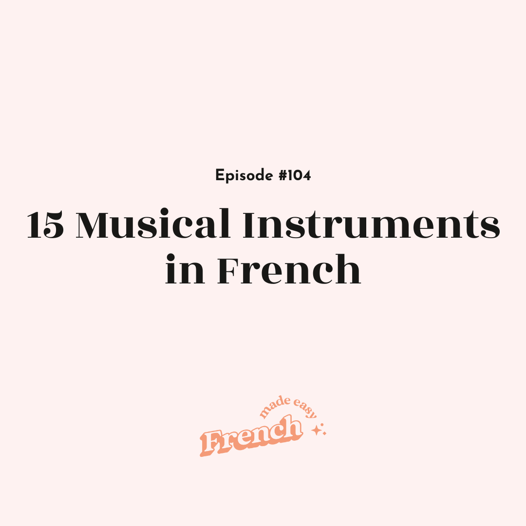 104 - 15 Musical Instruments in French