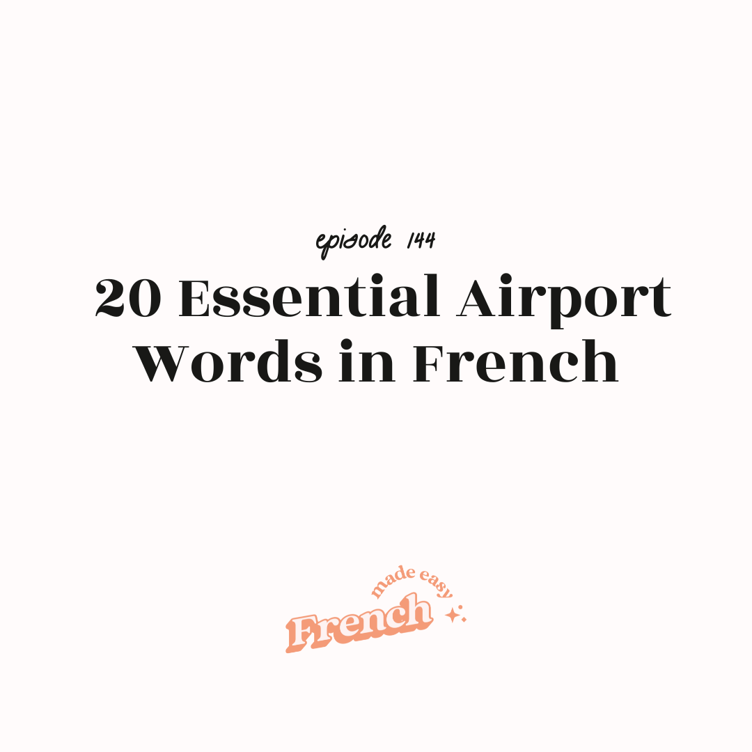 144 - 20 Airport Words in French