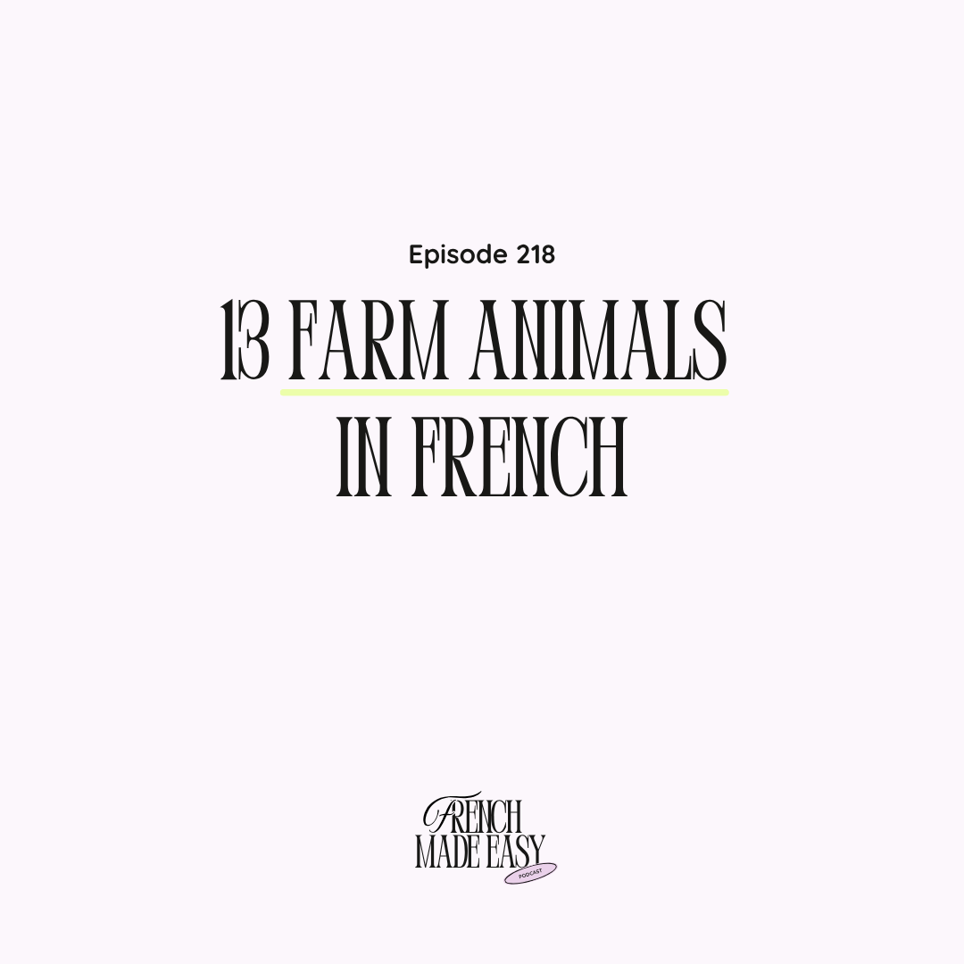 219 - 13 Farm Animals in French