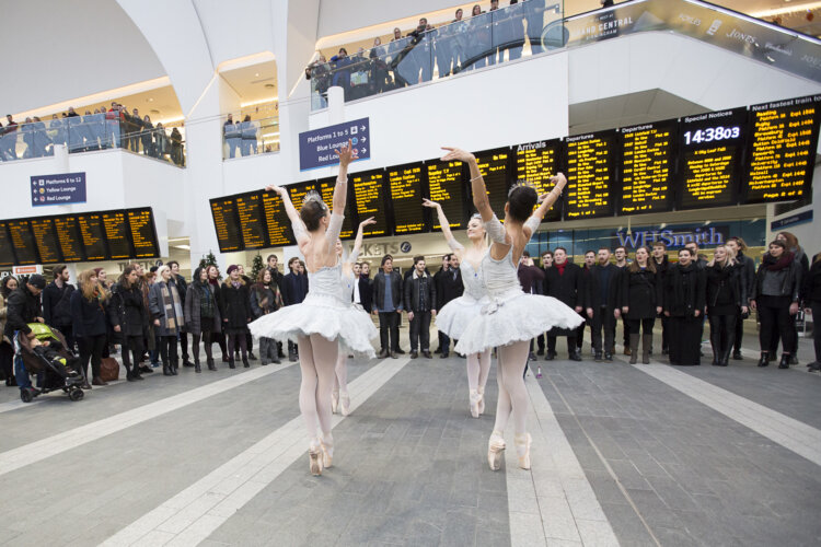 Flashmob with Birmingham Royal Ballet, Pandora campaign