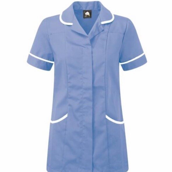 Now In stock - The Florence Classic Tunic. You can order these blank or we can brand them with your company/business logo. They come in a range of colours and sizes. Email hello@allpoints-west to discuss. #nhs #nhstunics #cornwall #helpthenhs #stayho