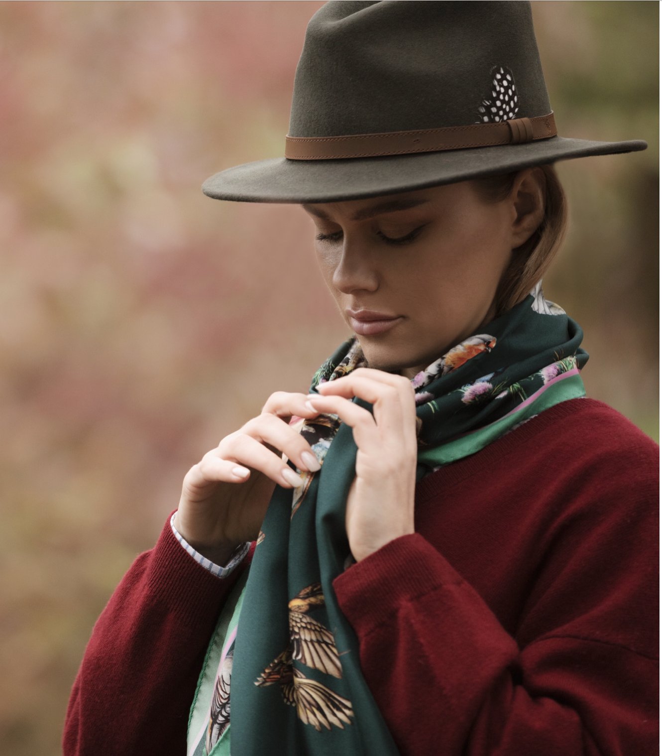 Willowbrook’s stylish selection of fedora hats in 100% wool with leather bands, feathers or pom poms 