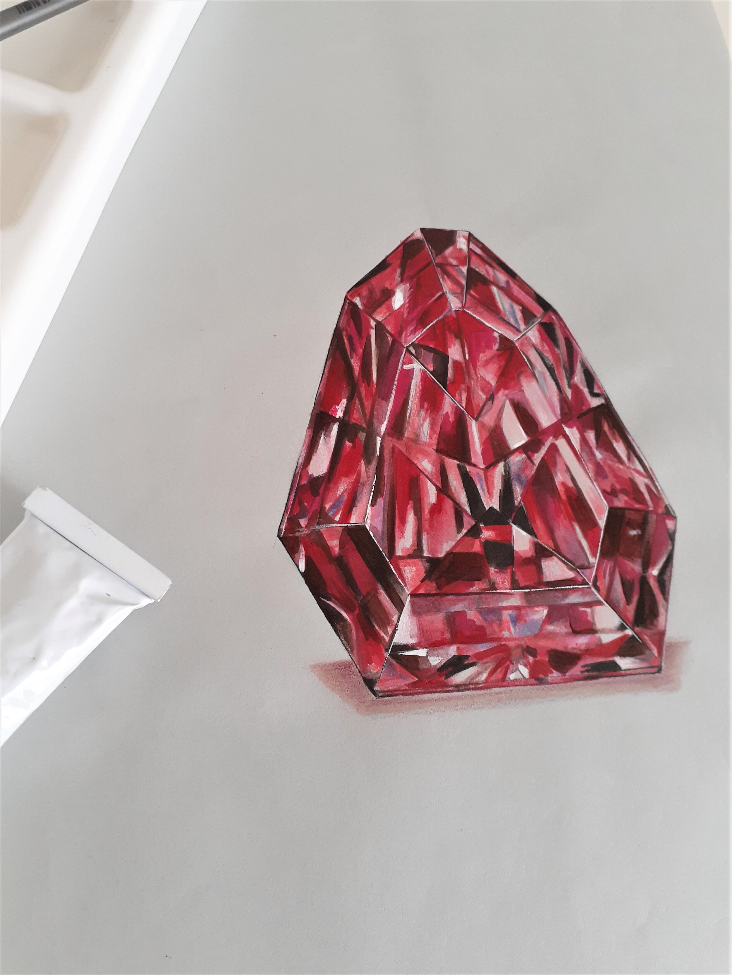 Illustraion of a Pink diamond - arglye pink diamonds 