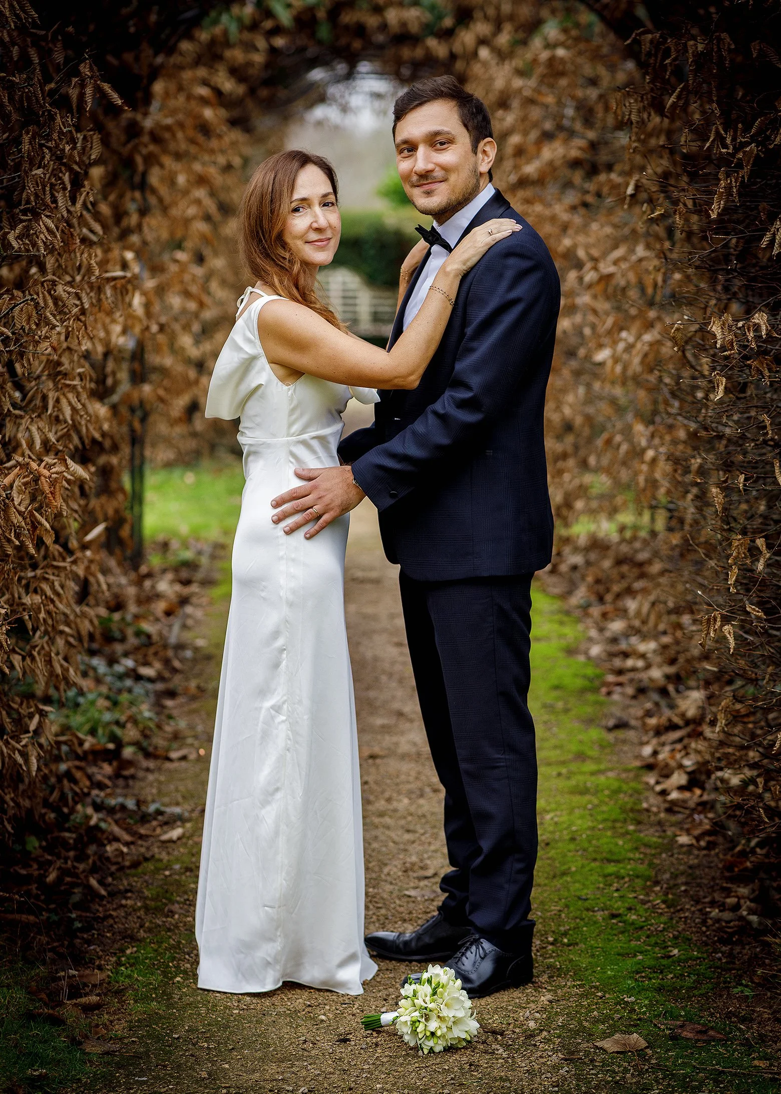 Natural wedding ceremony at Leatherhead Registry Office - The garden at The Mansion - Register Office Wedding Photography in Surrey