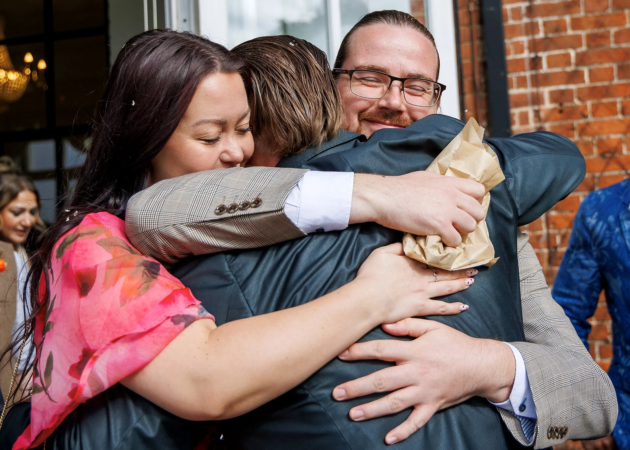 Natural wedding ceremony at Leatherhead Registry Office - The garden at The Mansion - Register Office Wedding Photography in Surrey