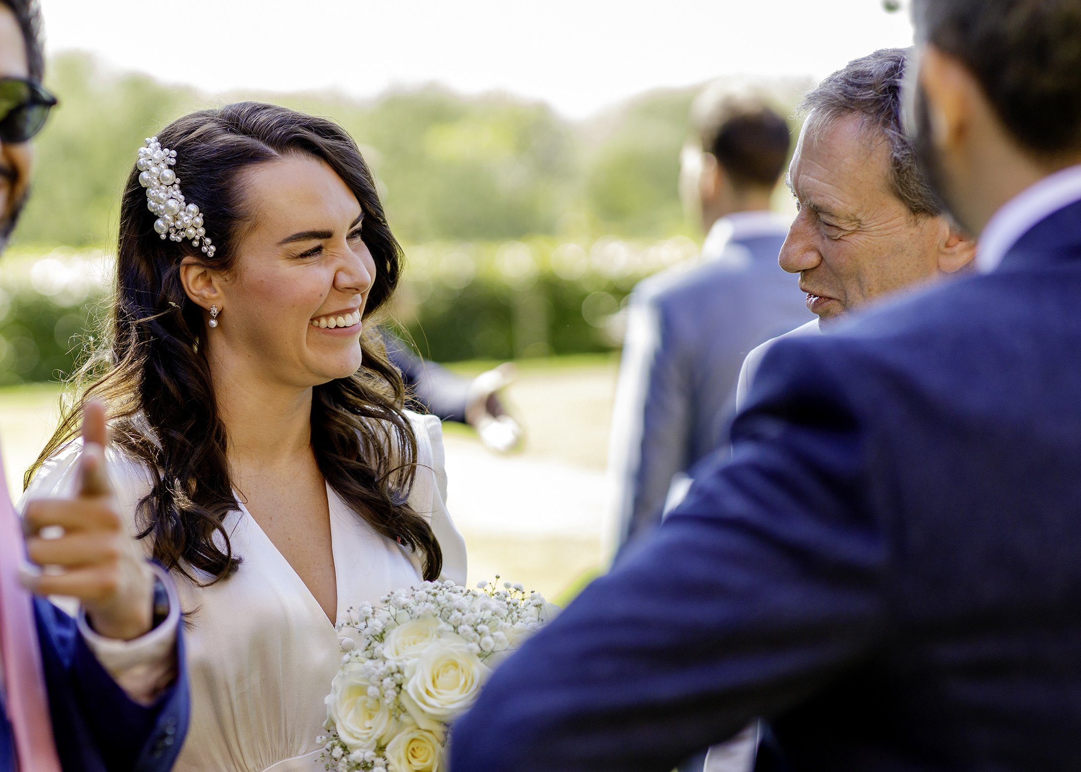 Natural wedding ceremony at Leatherhead Registry Office - The garden at The Mansion - Register Office Wedding Photography in Surrey
