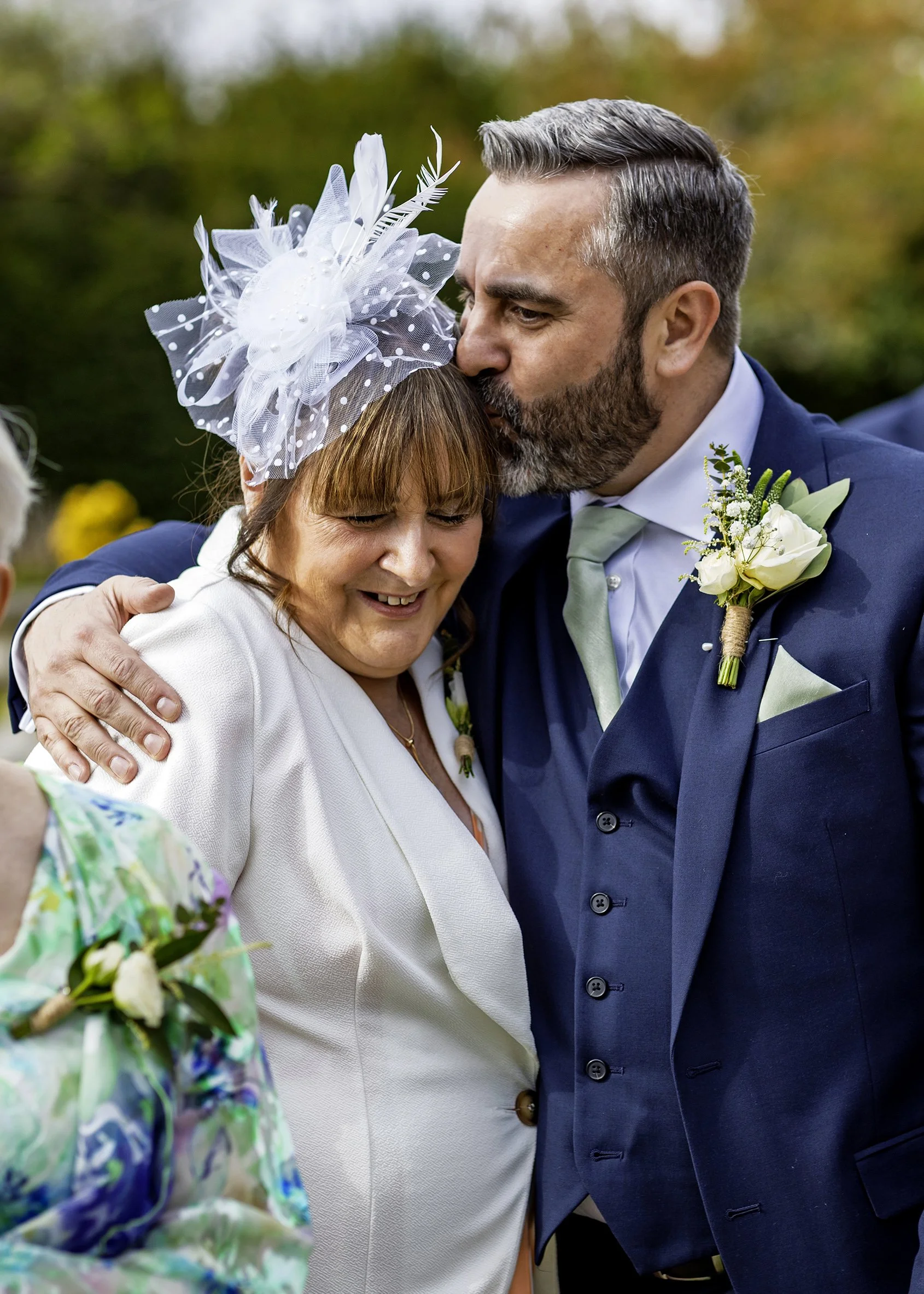 Natural wedding ceremony at Leatherhead Registry Office - The garden at The Mansion - Register Office Wedding Photography in Surrey