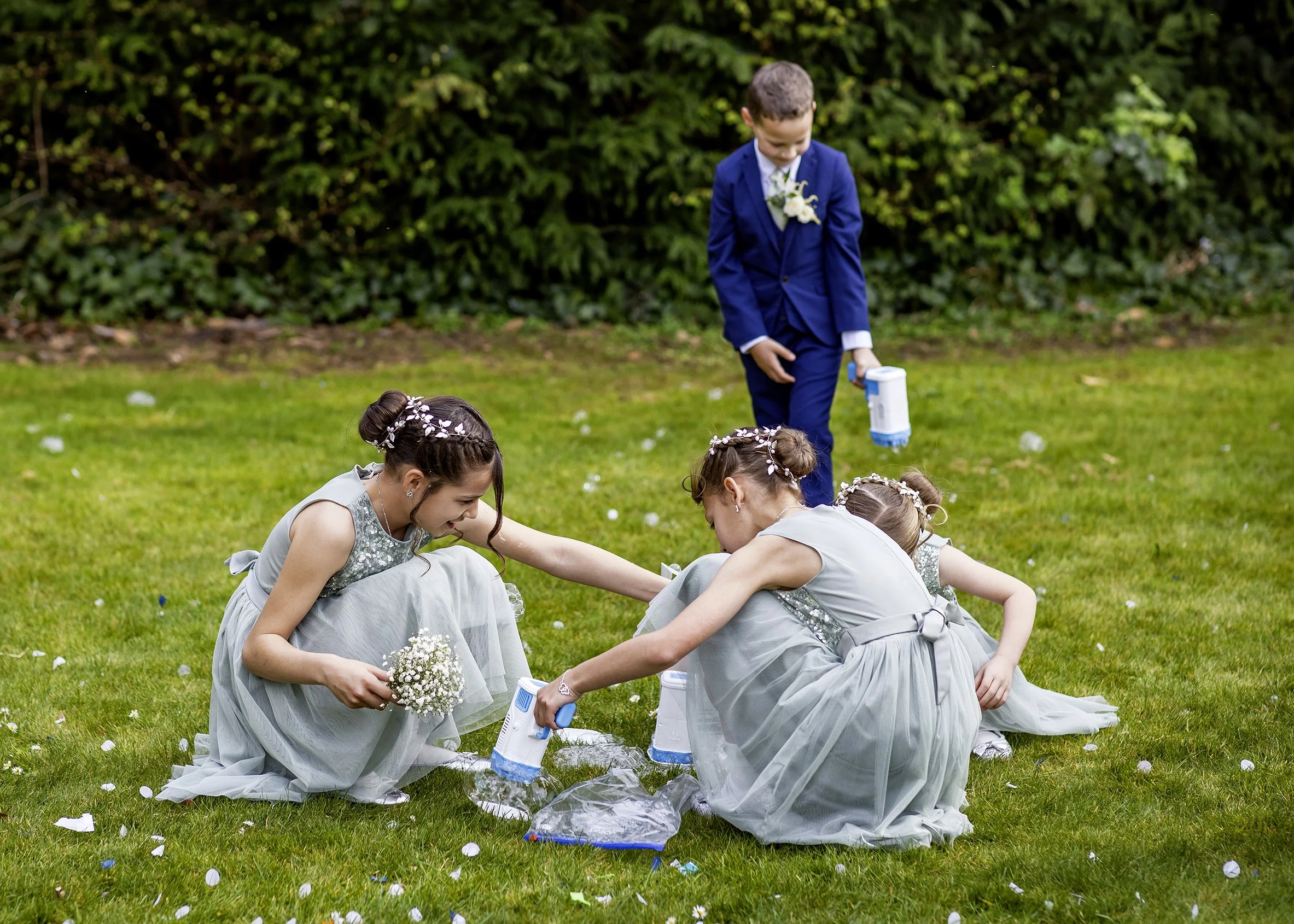 Natural wedding ceremony at Leatherhead Registry Office - The garden at The Mansion - Register Office Wedding Photography in Surrey