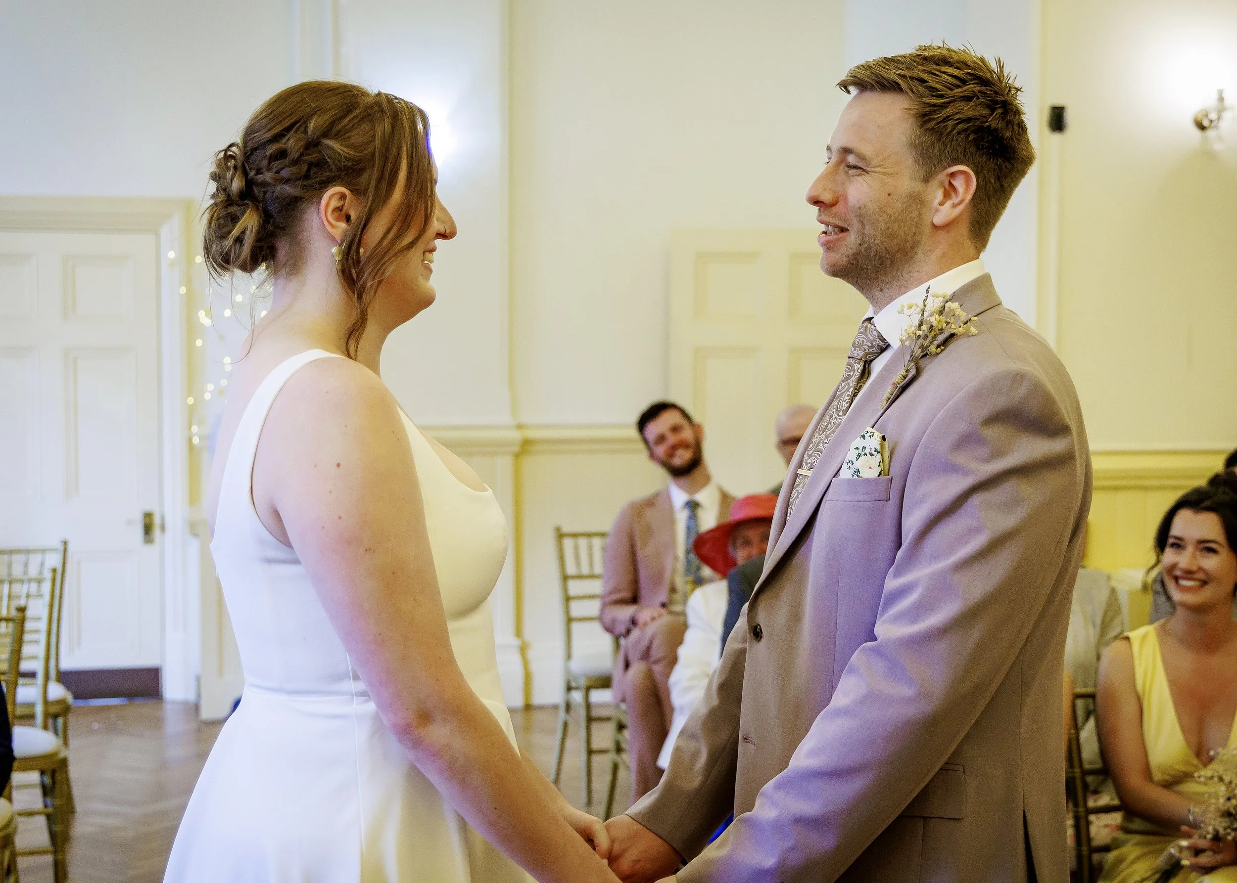 Intimate wedding vows in the Regency Room - Brighton Town Hall Wedding Photographer