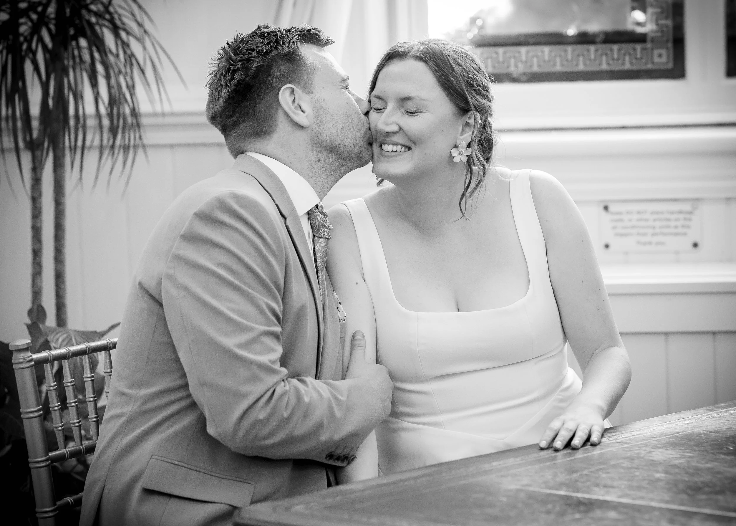Emotional wedding ceremony in the Regency Room at Brighton Town Hall - East Sussex Wedding Photography