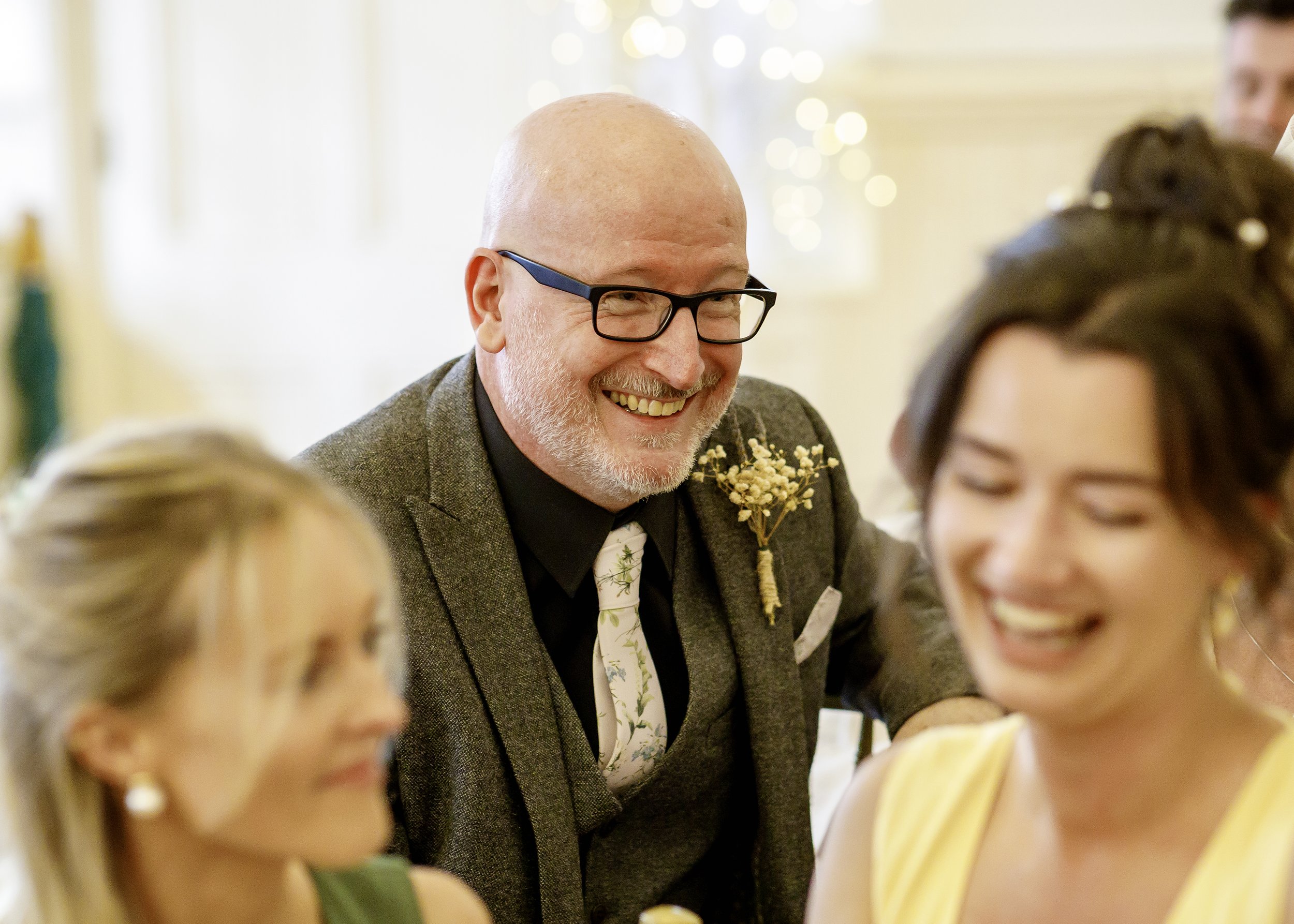 Candid shot during a wedding ceremony in the Regency Room at Brighton Town Hall - East Sussex Wedding Photography