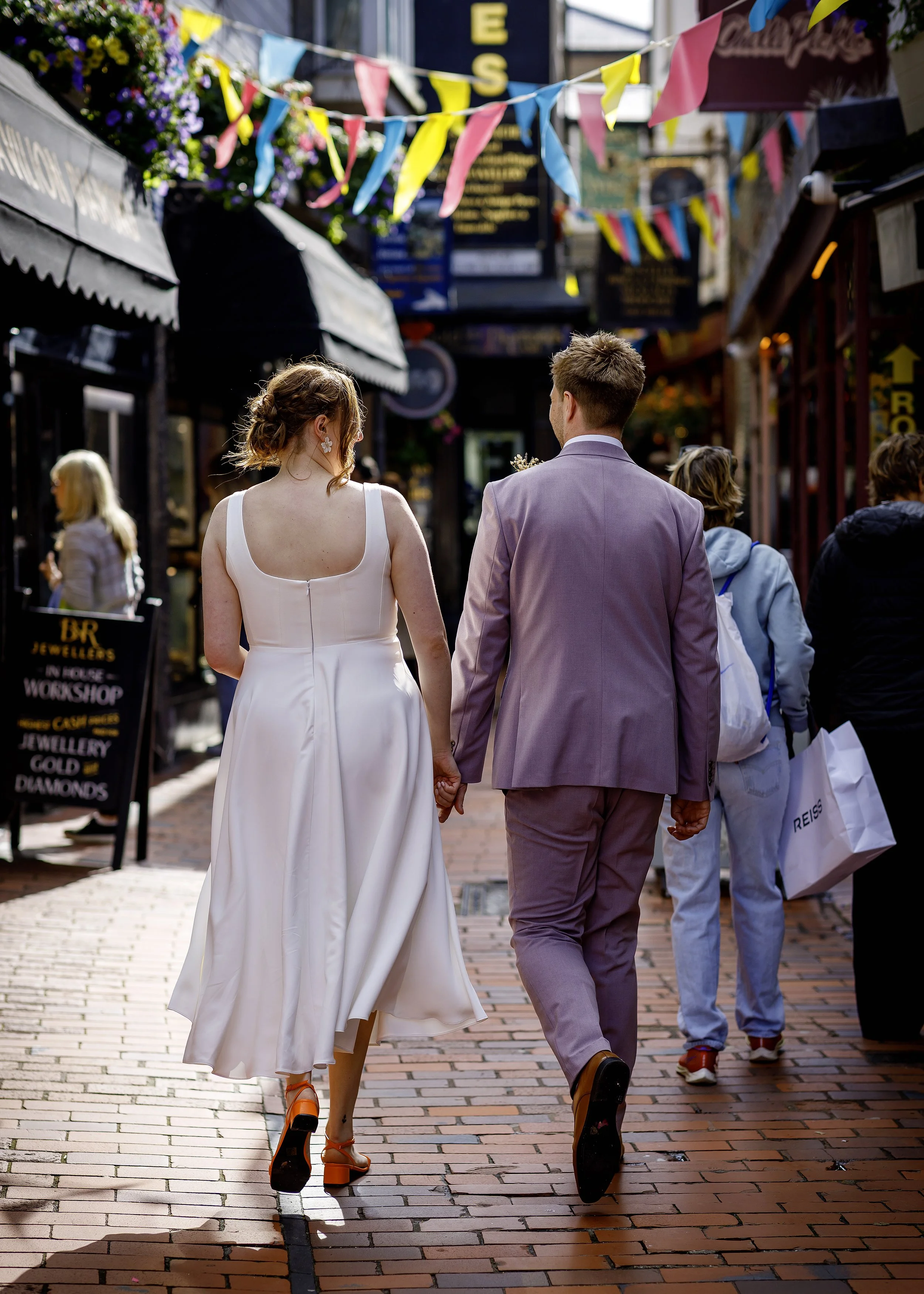 Natural wedding portraits in The Lanes - East Sussex wedding photographer