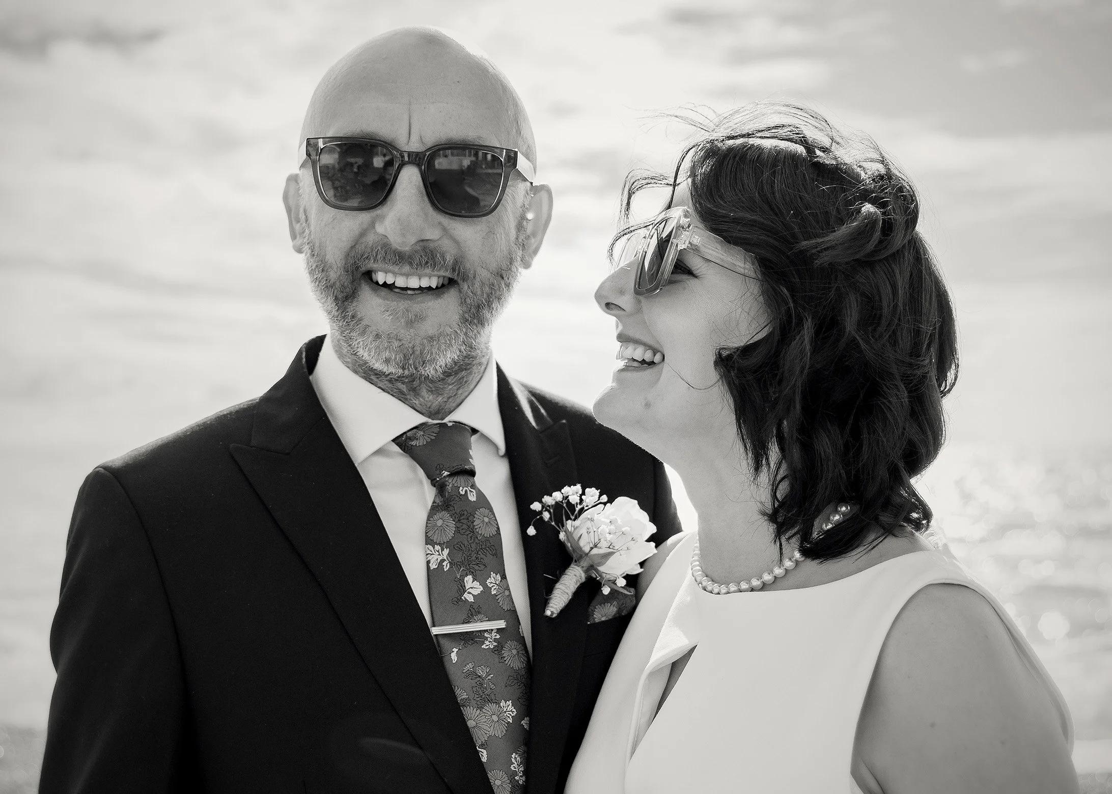 Candid relaxed and natural elopement photography on Brighton beach - East Sussex weddings