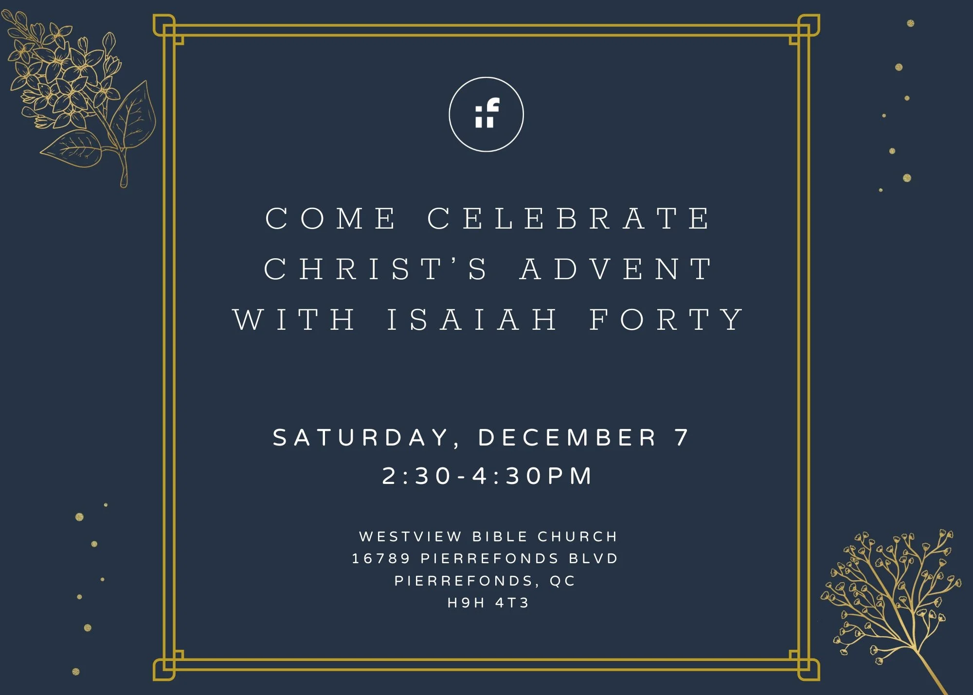 Isaiah Forty High Tea and Carols