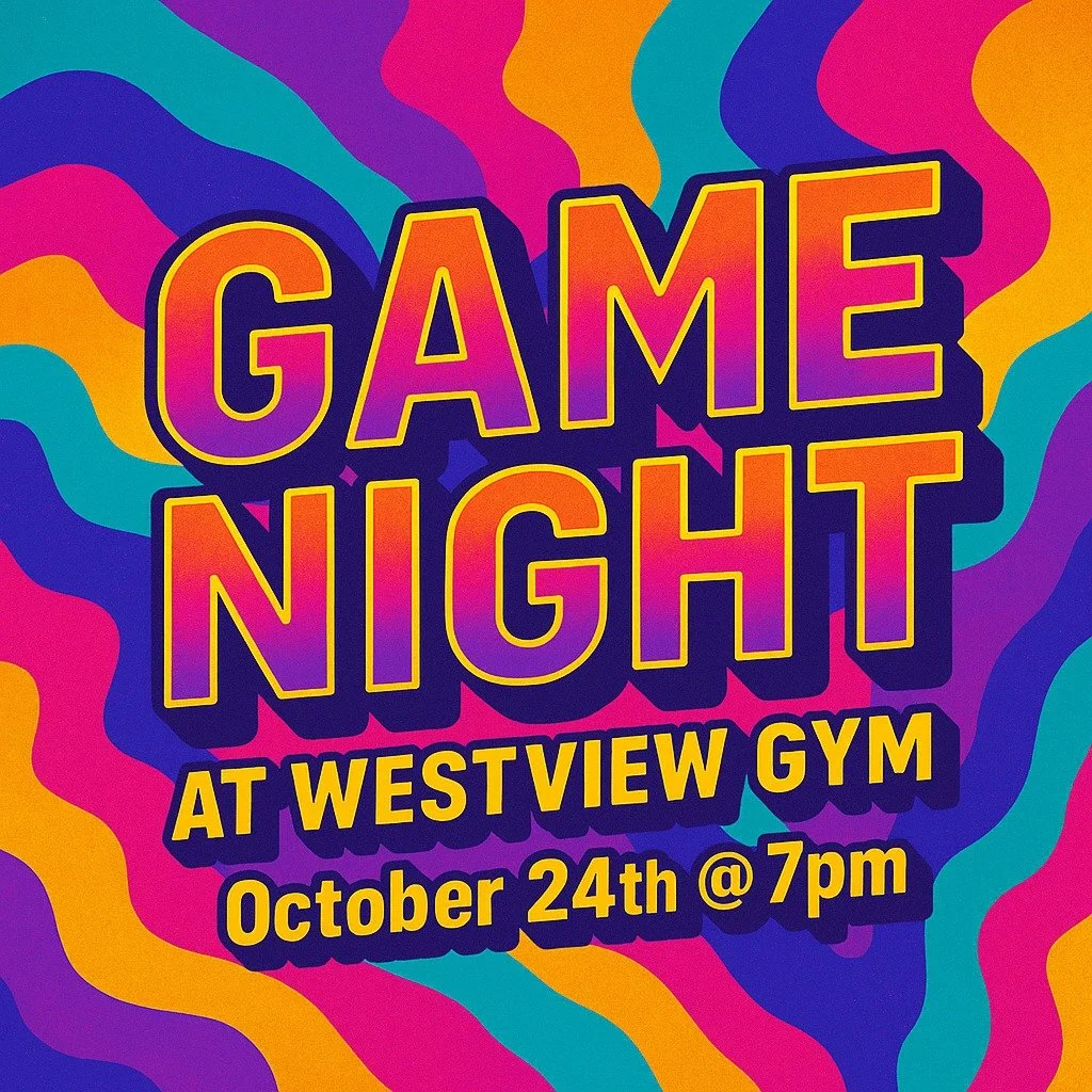 Hey everyone! 🎉
This Friday at 7PM we’re meeting at the Westview Gym for an epic Game Night! 🕹🏀
Come hang out, play, laugh, and just have fun together! You don’t wanna miss it 😎🔥
