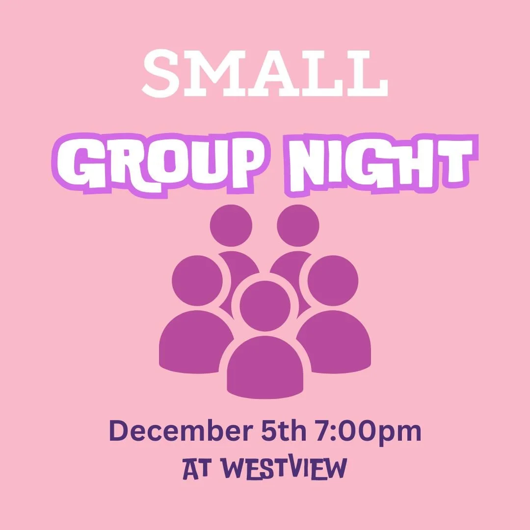 Hey friends! Join us this Friday, December 5th at 7 PM for Small Group Night!

Come hang out, connect with other teens and your leaders, learn more about Jesus, and have a blast playing tons of fun games! 🕹️🎲

Don&rsquo;t miss it &ndash; it&rsquo;s