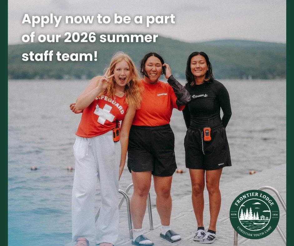 ''Now Hiring for 2026‼

Every year, we&rsquo;re amazed by how many young people are interested in serving at Frontier Lodge, and this season is no different. We anticipate the highest application rate EVER this year.

If you want to spend your summer