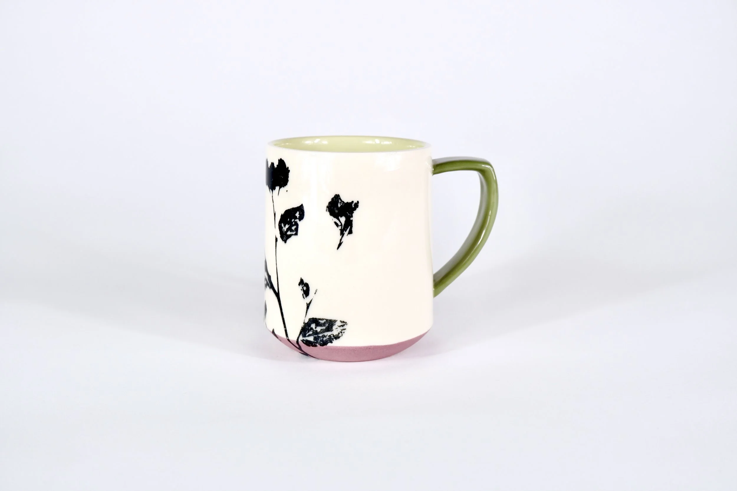 Burdock Mug - Soft Chartreuse, Evergreen, Fuchsia & Gold