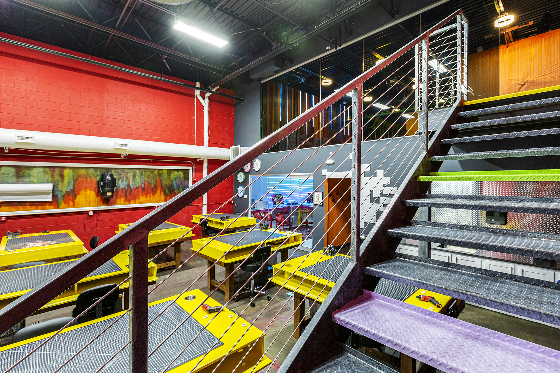 view of workshop, computer lab, and 2nd floor lounge