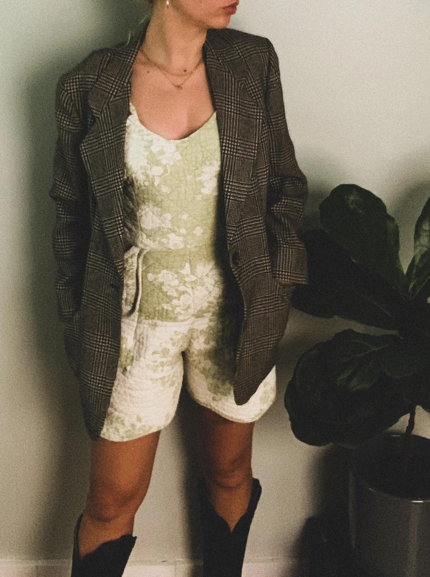 Solid Quilted Romper