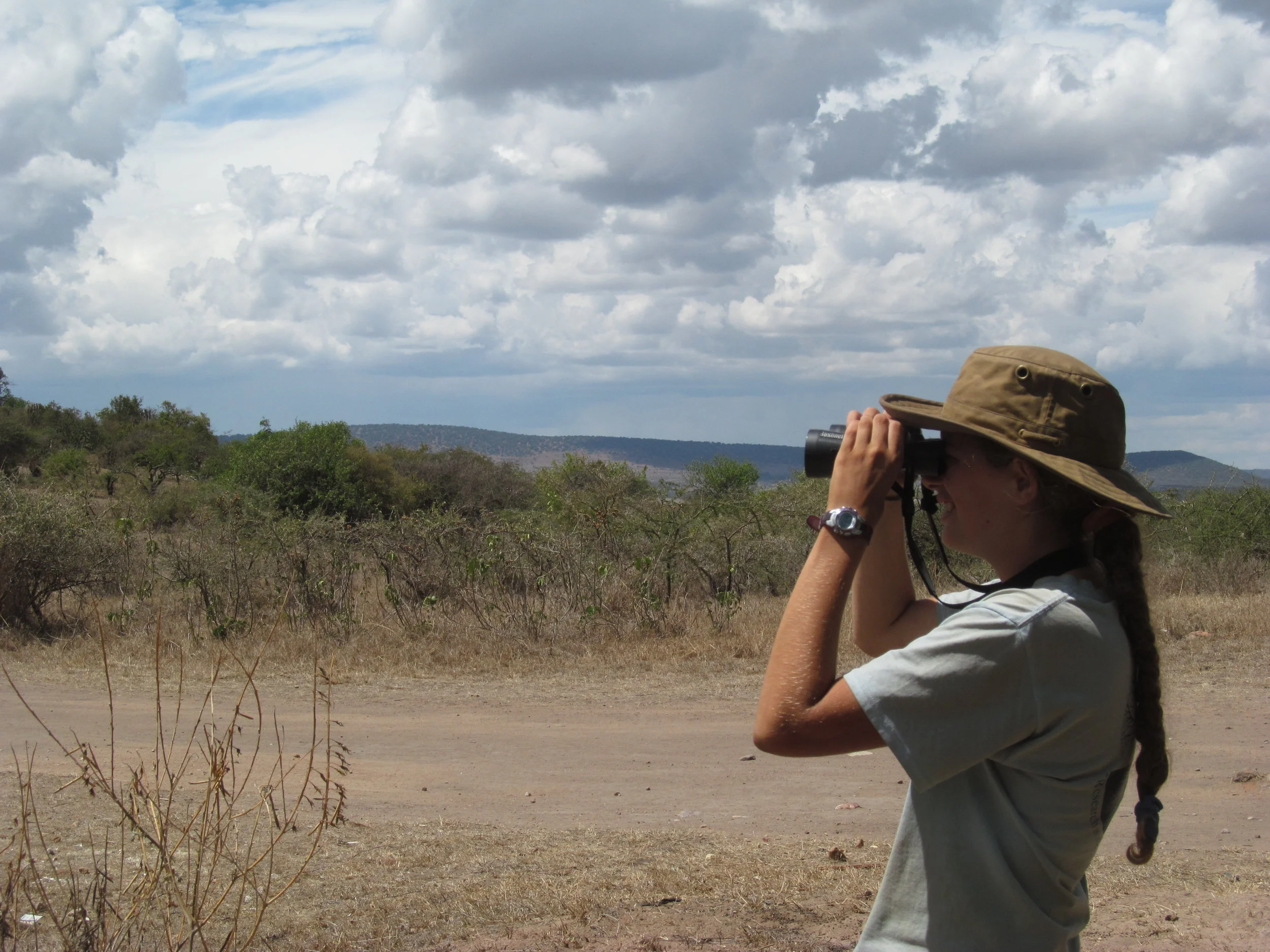  Conducting point counts in Enashiva Nature Refuge, northern Tanzania, 2013. 
