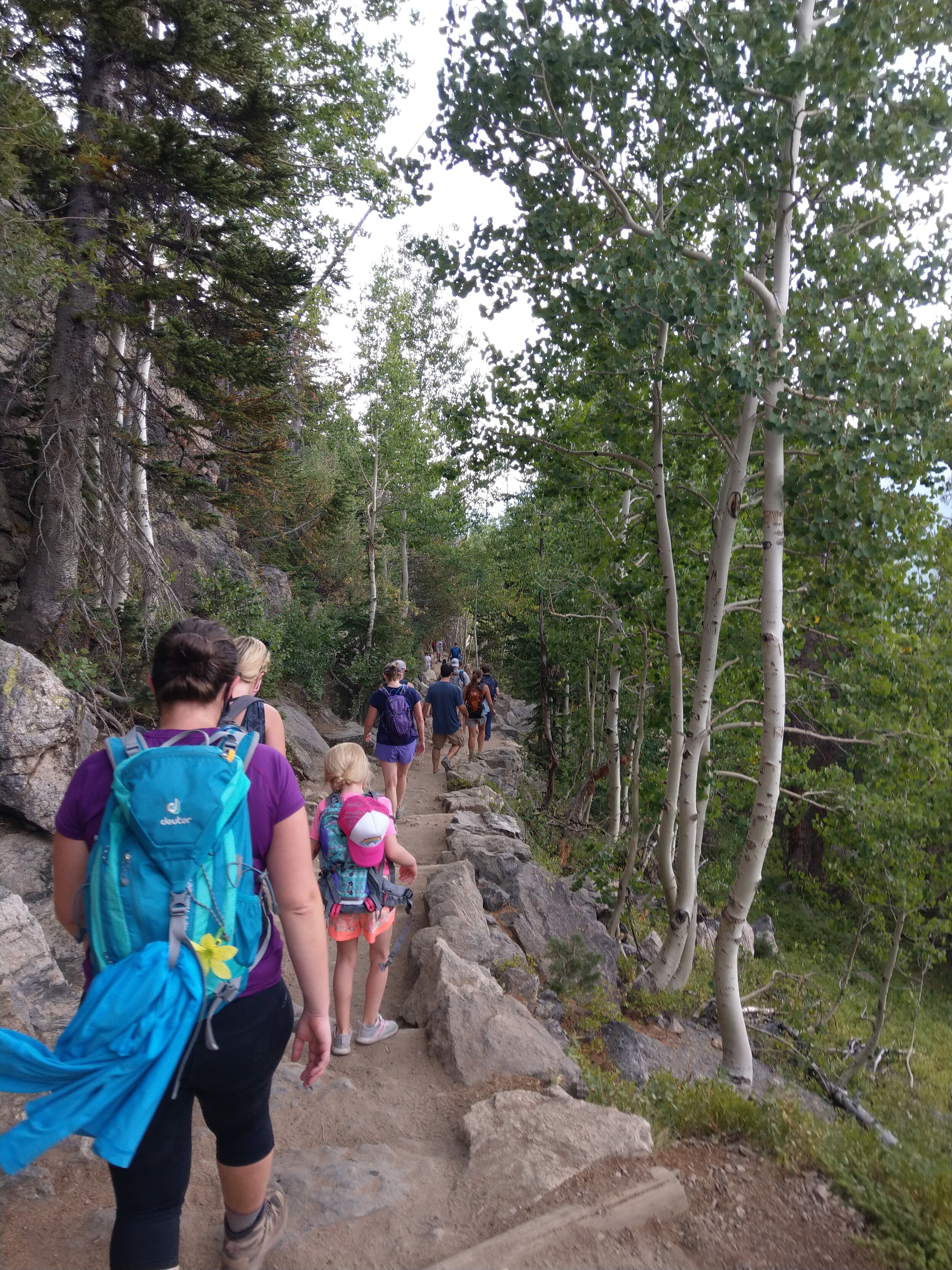 hiking to emerald lake in rocky mountain national park colorado