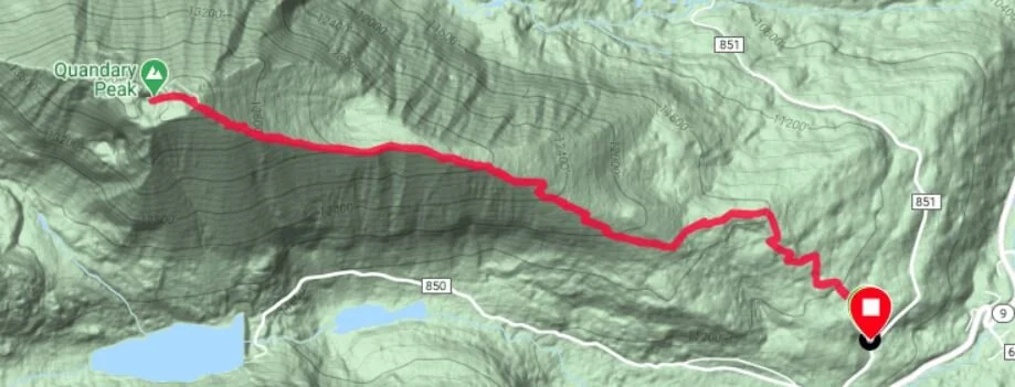 quandary peak hiking map