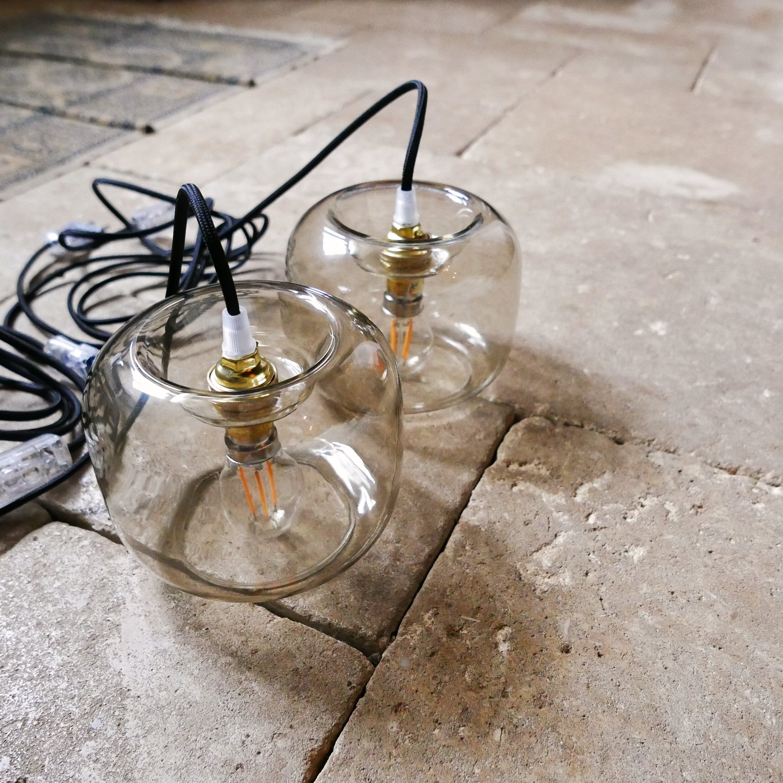 LAMPE BALADEUSE - VERRE FUMé