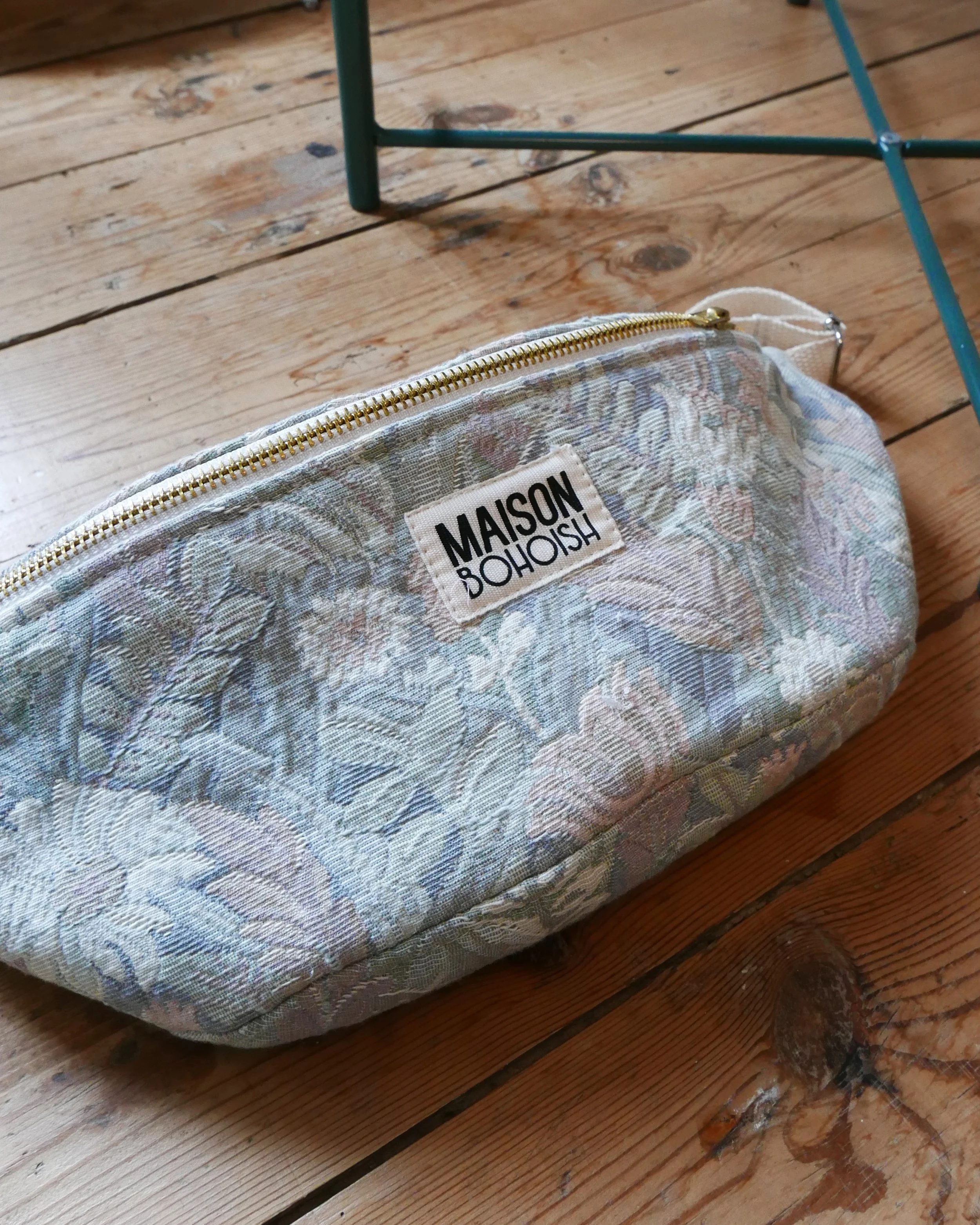 SAC BANANE  -JACQUARD FLEURI VINTAGE