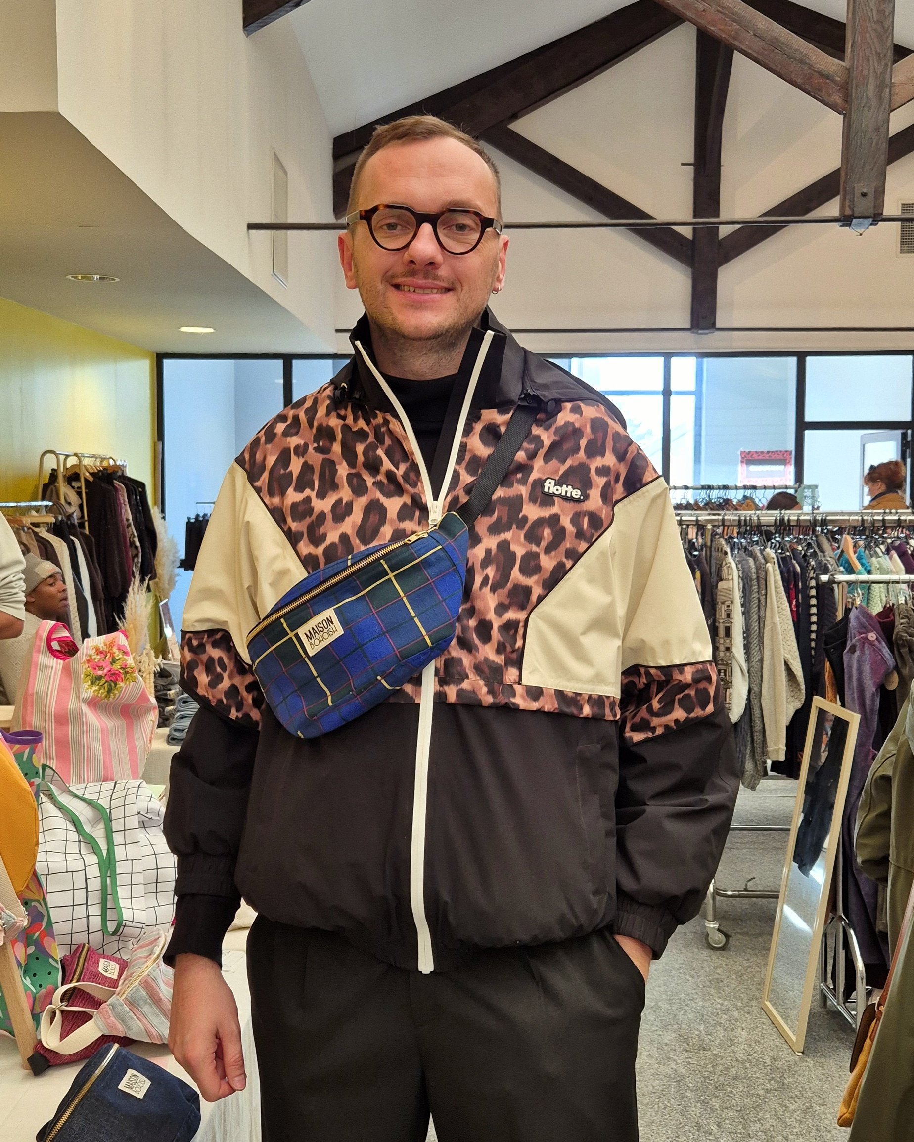 SAC BANANE - BLEU KLEIN TARTAN ECOSSAIS