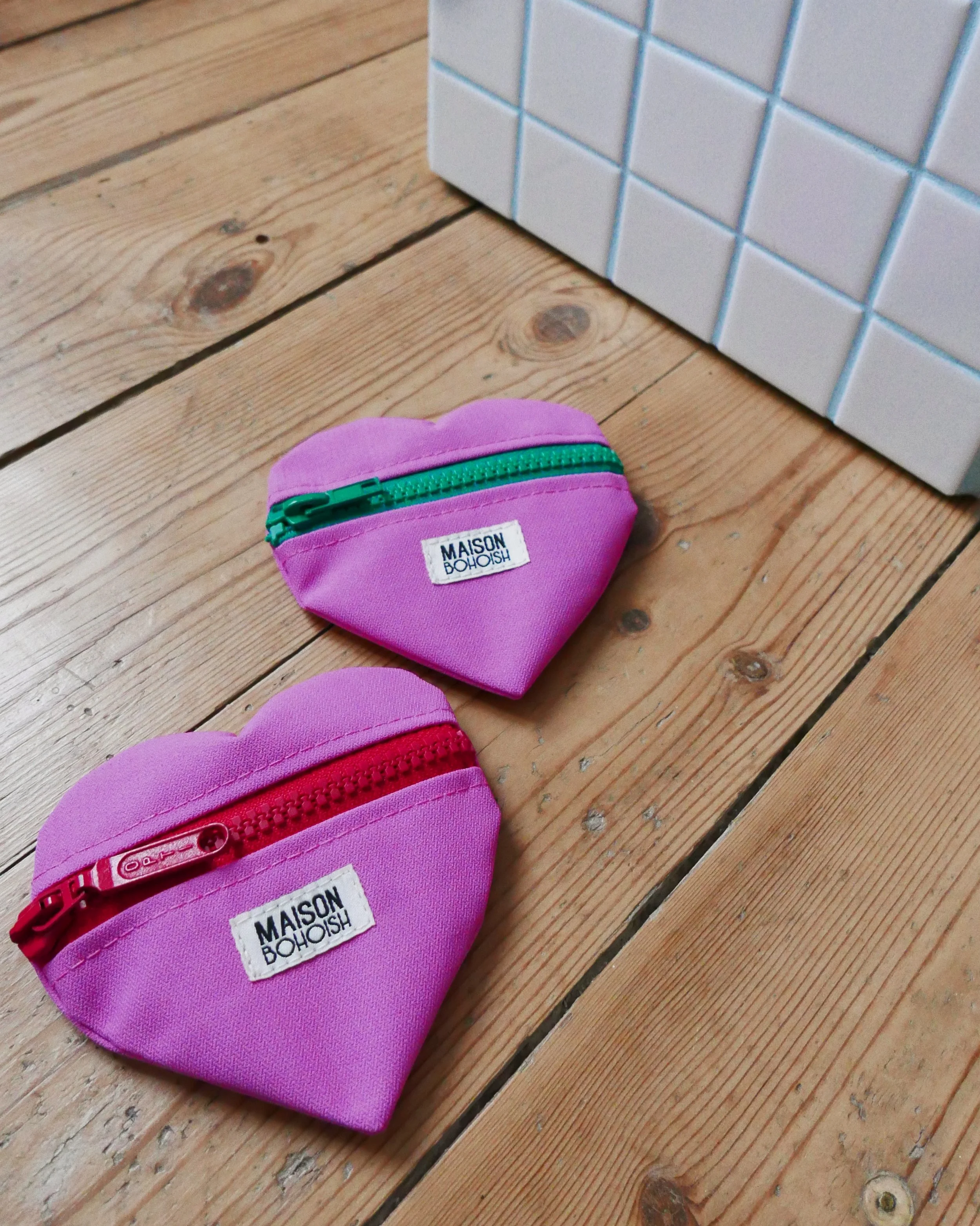 POCHETTE COEUR - ROSE PERSAN