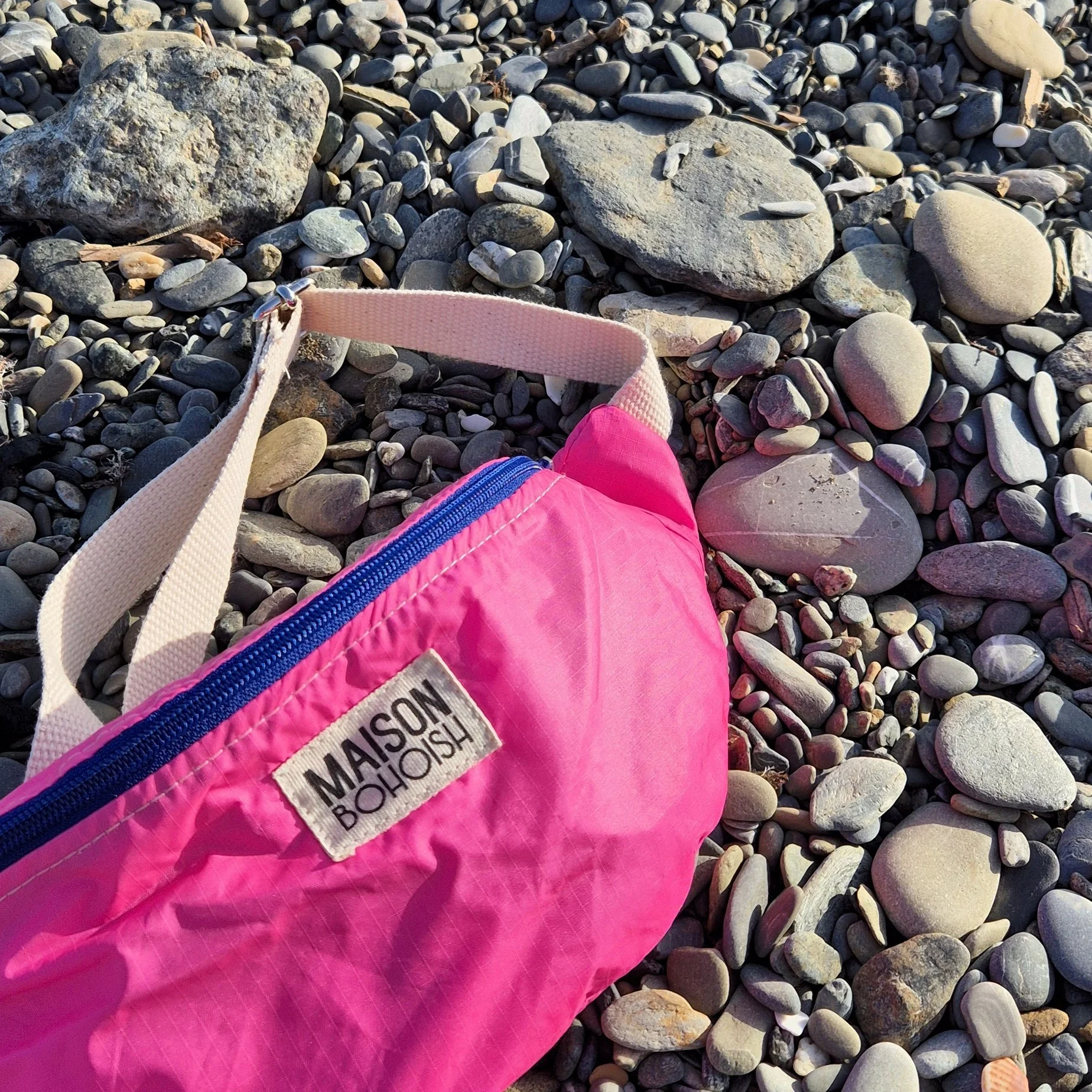 SAC BANANE -ROSE FLUO VOILE PARA