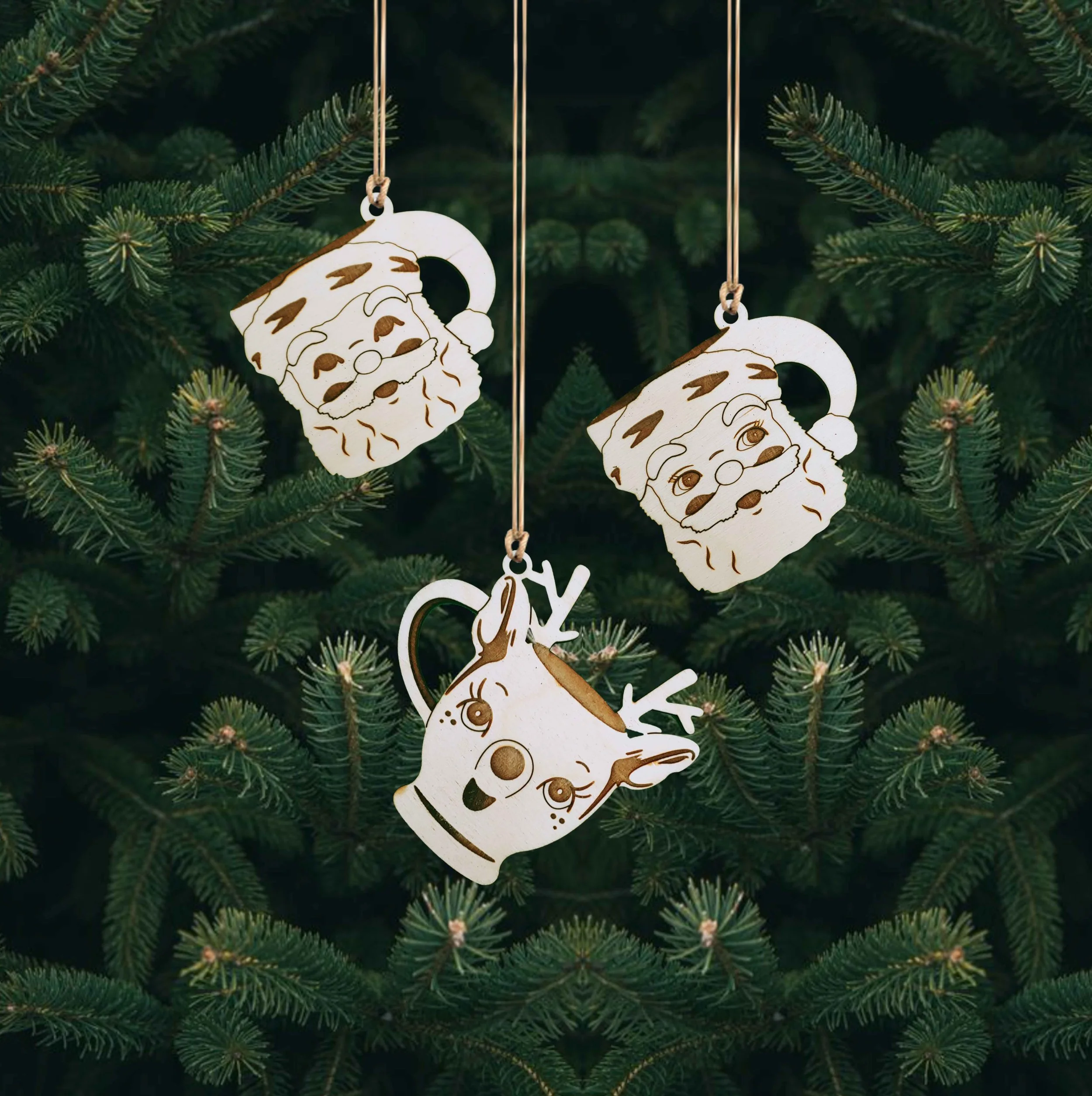 Vintage Holiday Mug Set