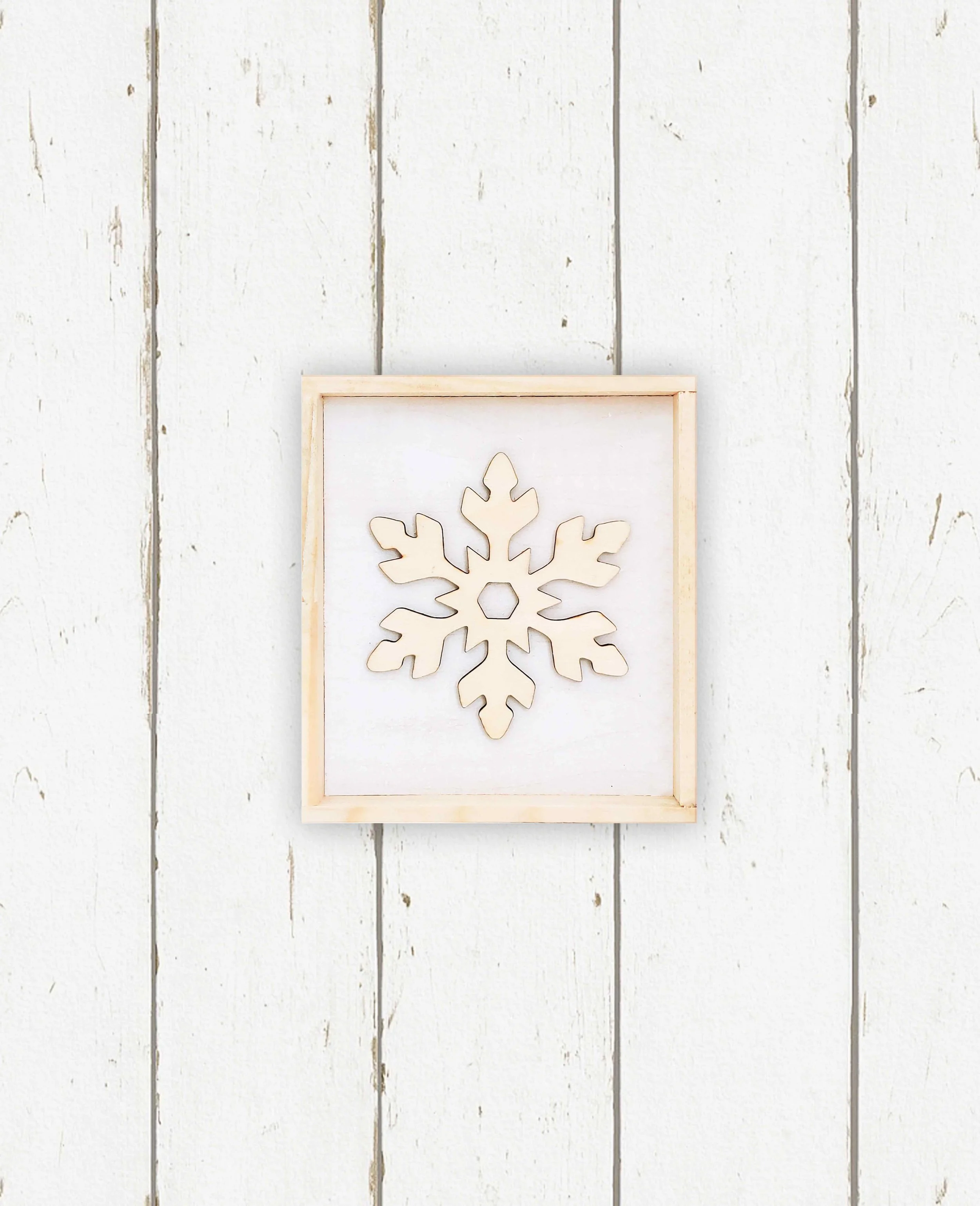 Wholesale + Wood Snowflake + Mini (Quantity of 6)