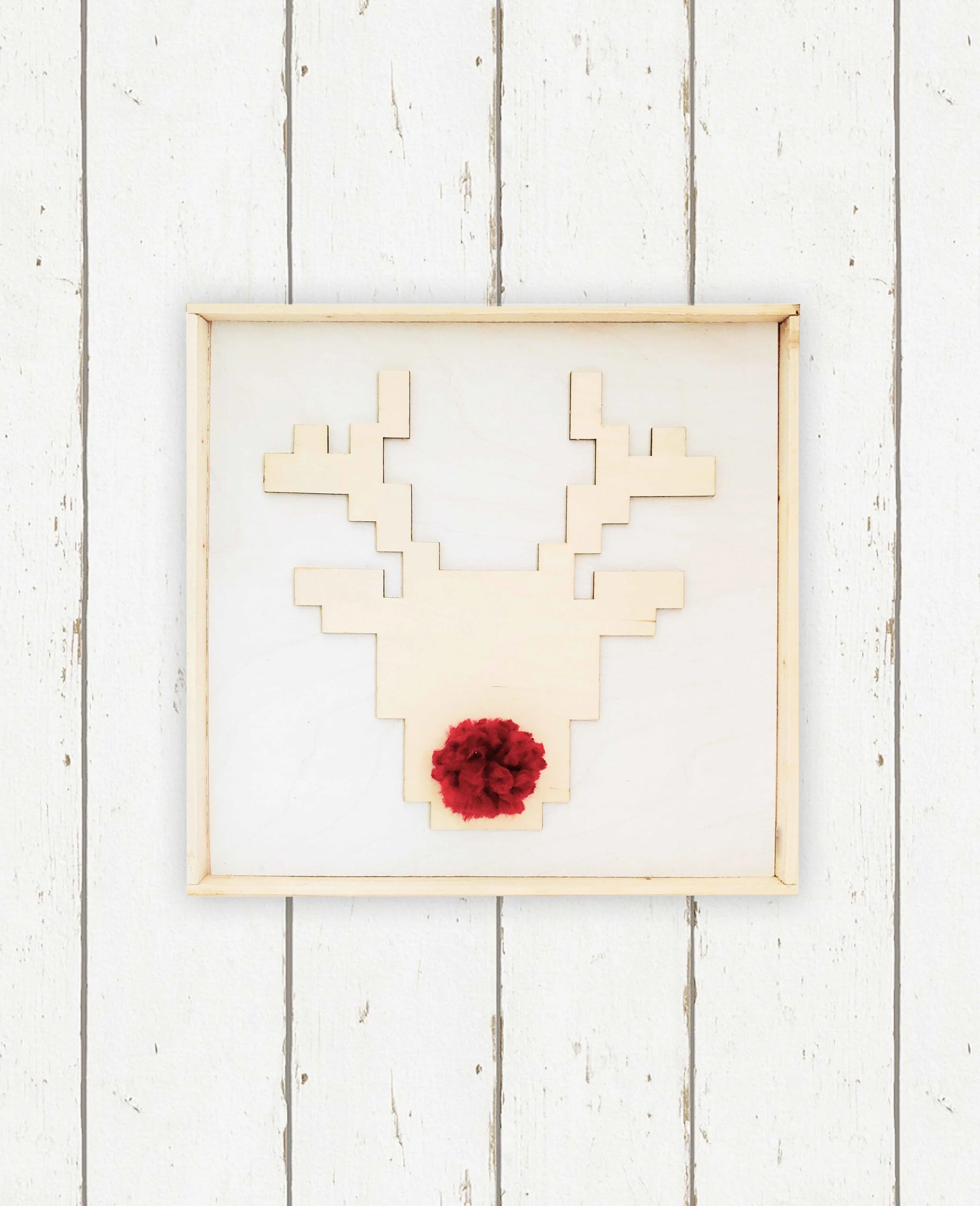 Wholesale + Red Pom Pom Reindeer (Quantity of 5)
