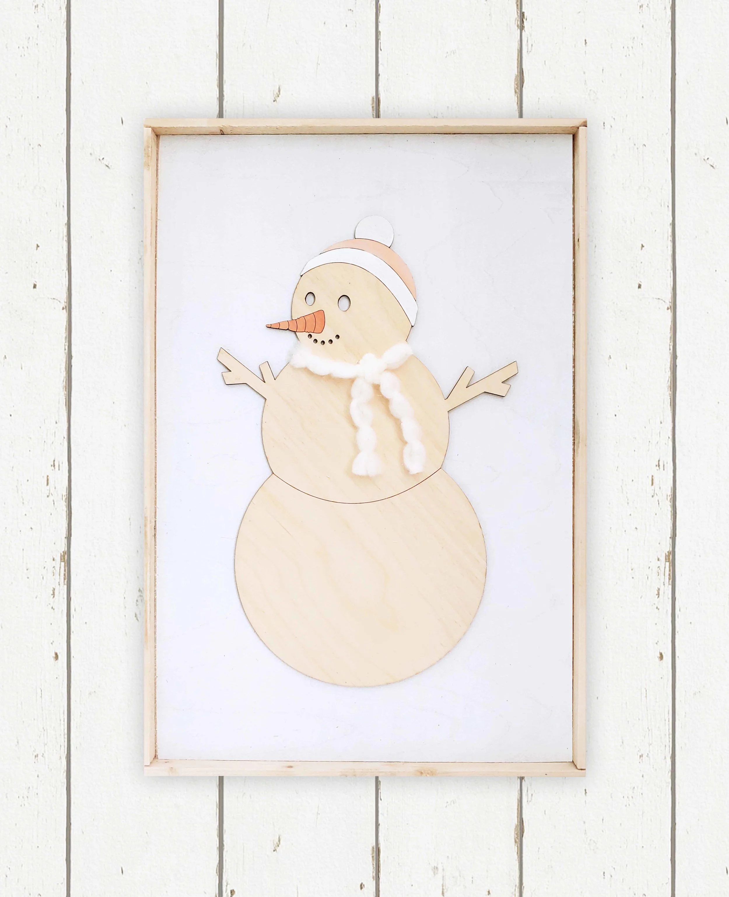Wholesale + Wood Snowman + Scarf (Quantity of 4)