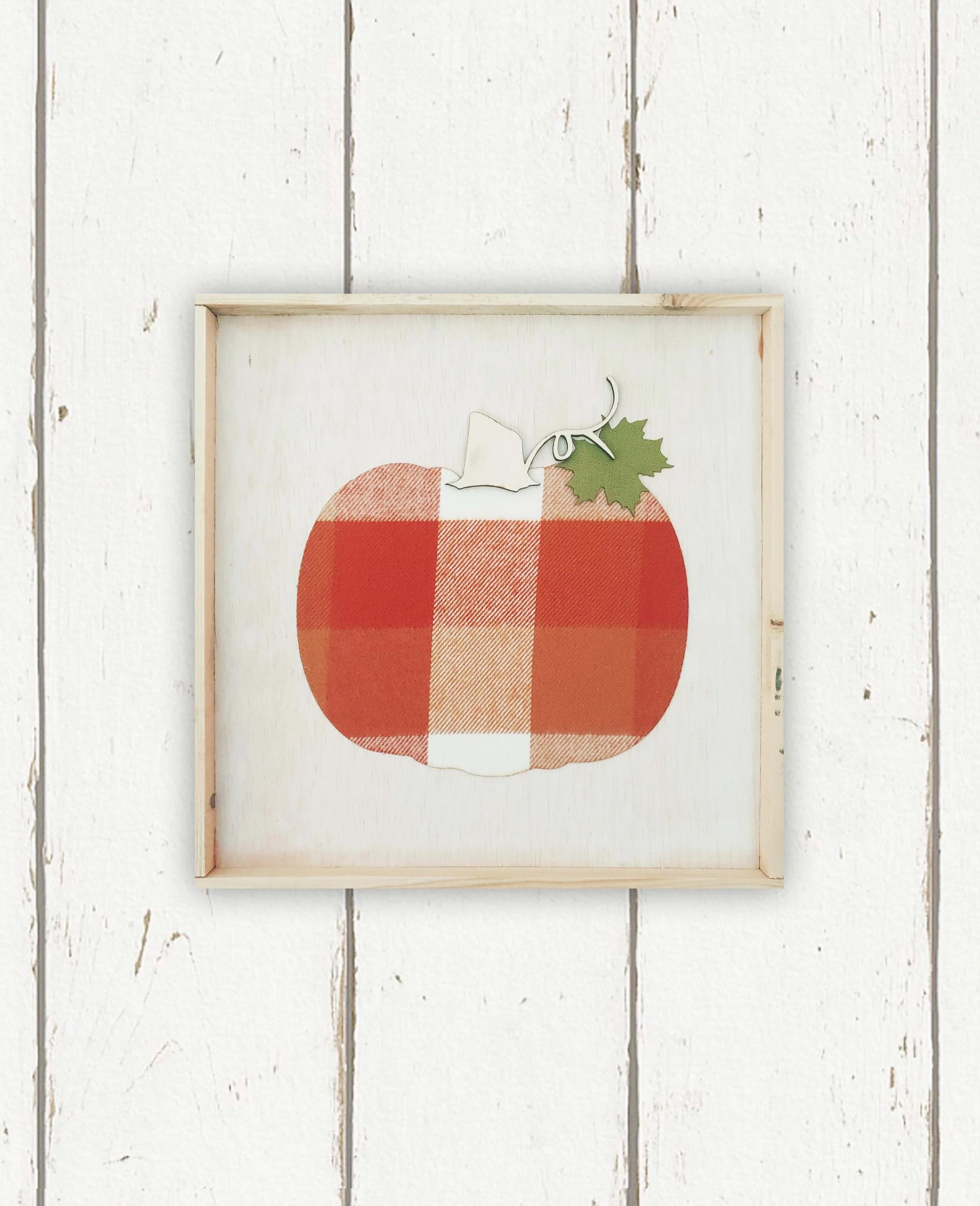 Wholesale + Plaid Flannel Pumpkin (Quantity of 5)