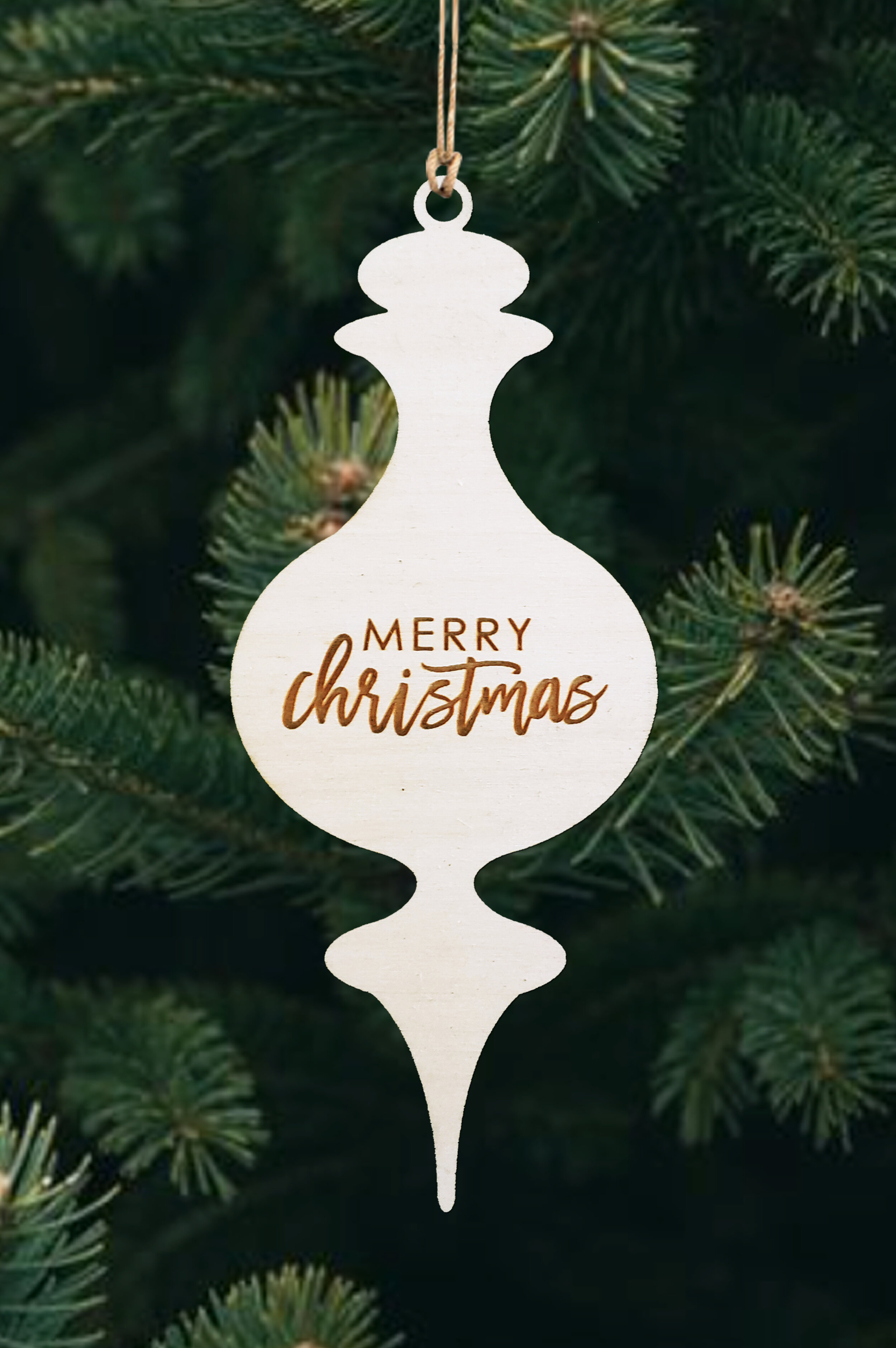 Wholesale + Large Merry Christmas Finial  (Quantity of 15)