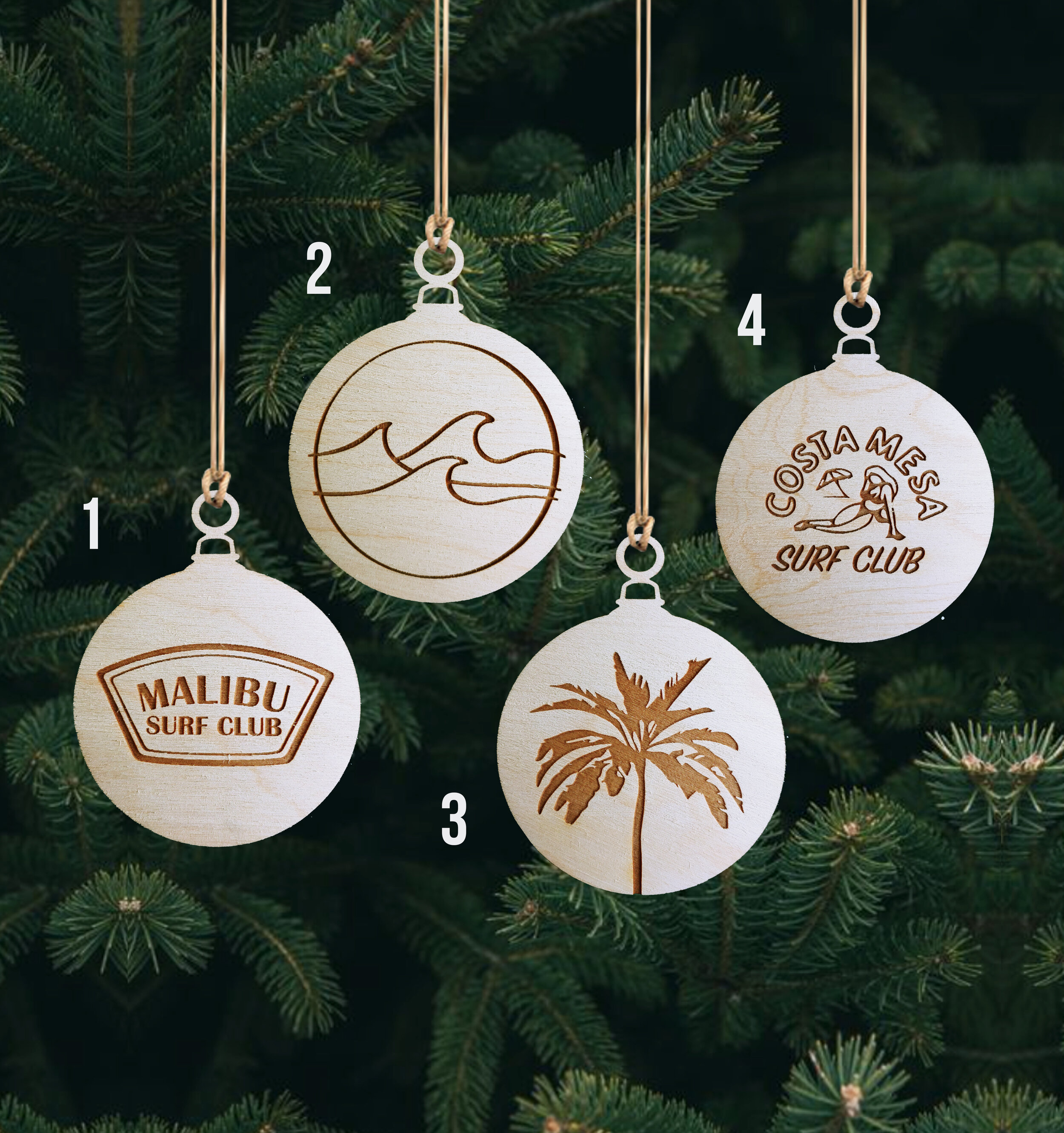 Surf Ball Ornaments (Quantity of 15)