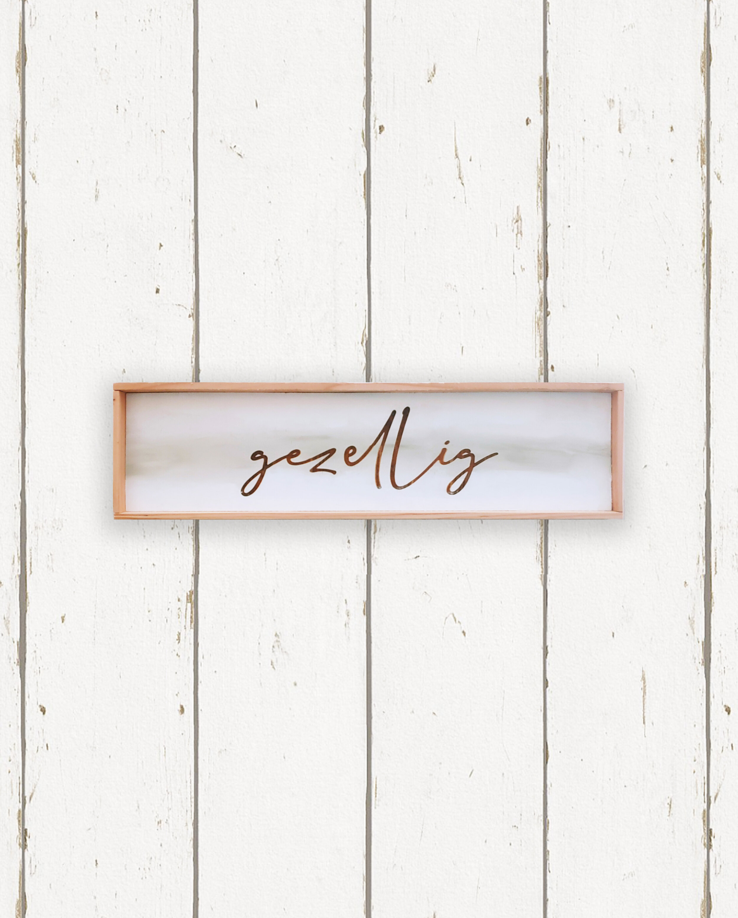 Wholesale + Gezellig Long Hand Painted Sign (Quantity of 5)